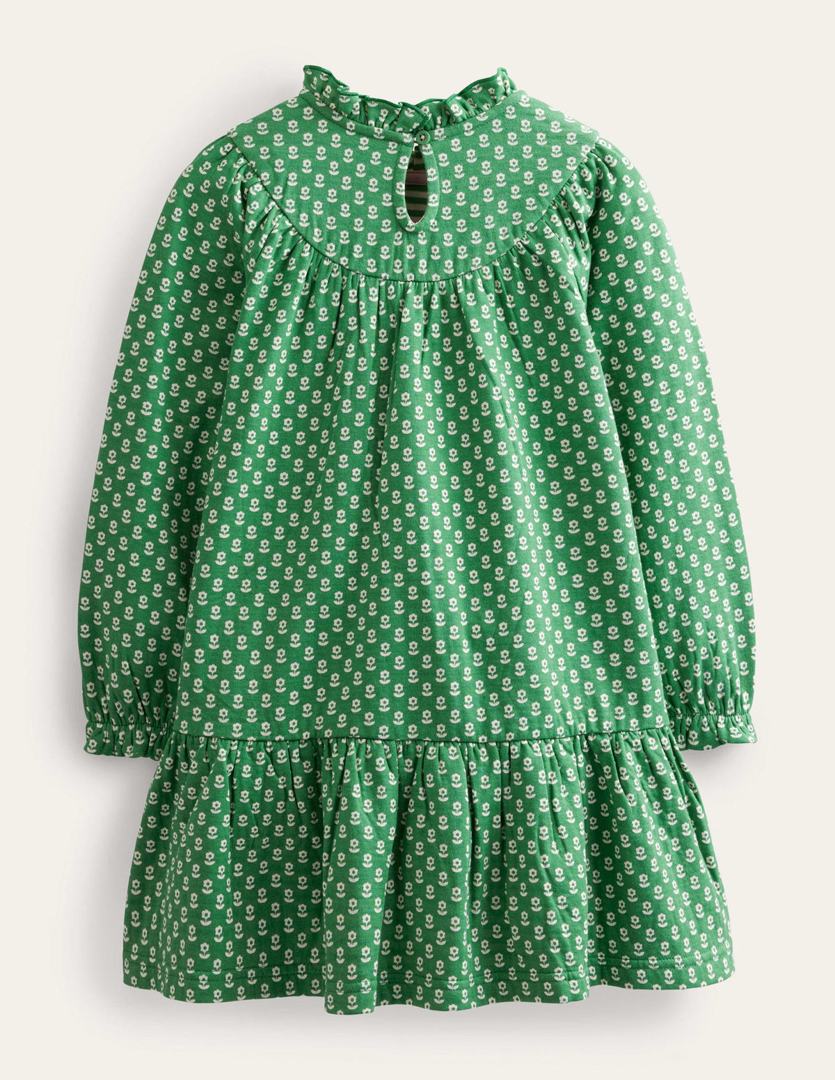Lightweight Sweat Dress-Mountain Green Flower - Image 2