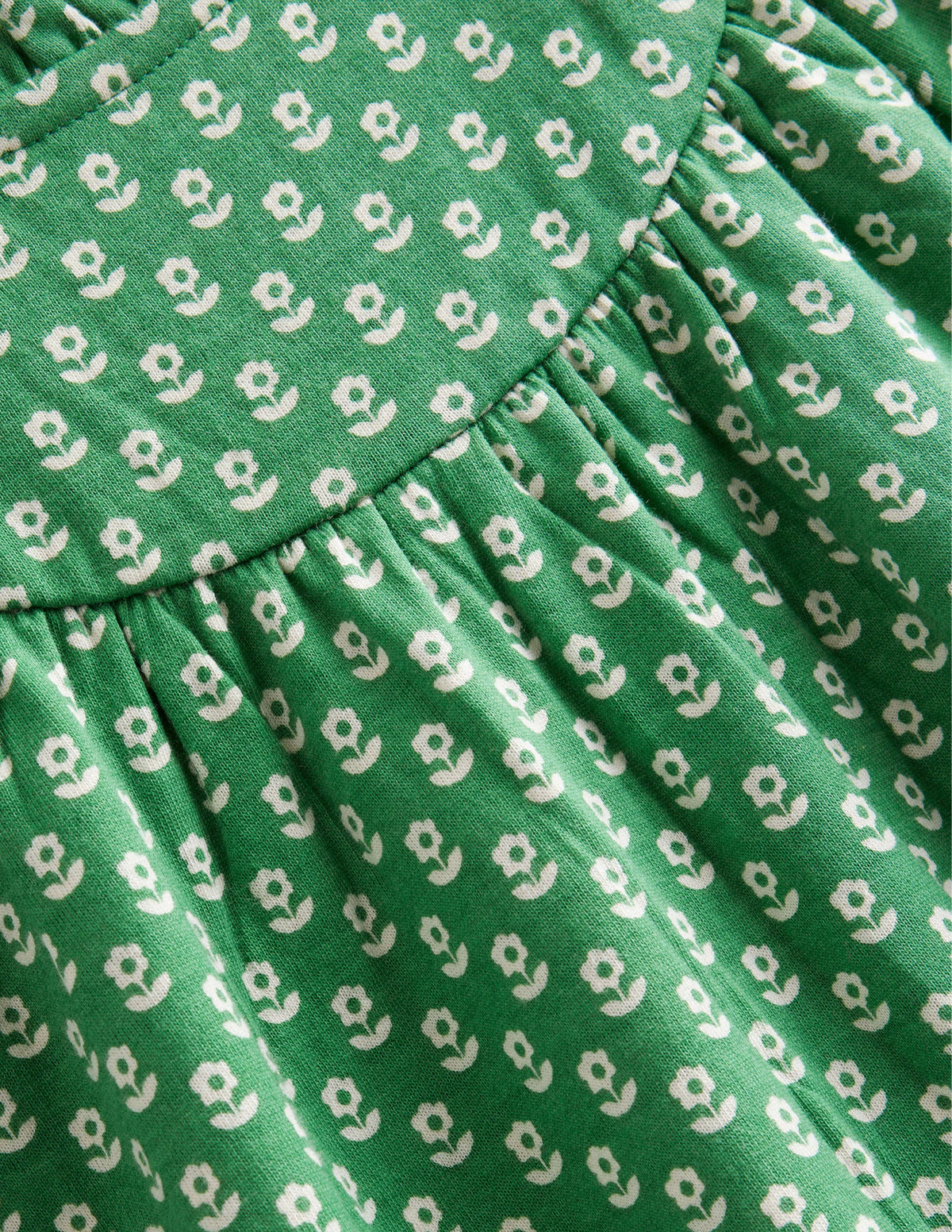 Lightweight Sweat Dress-Mountain Green Flower - Image 3