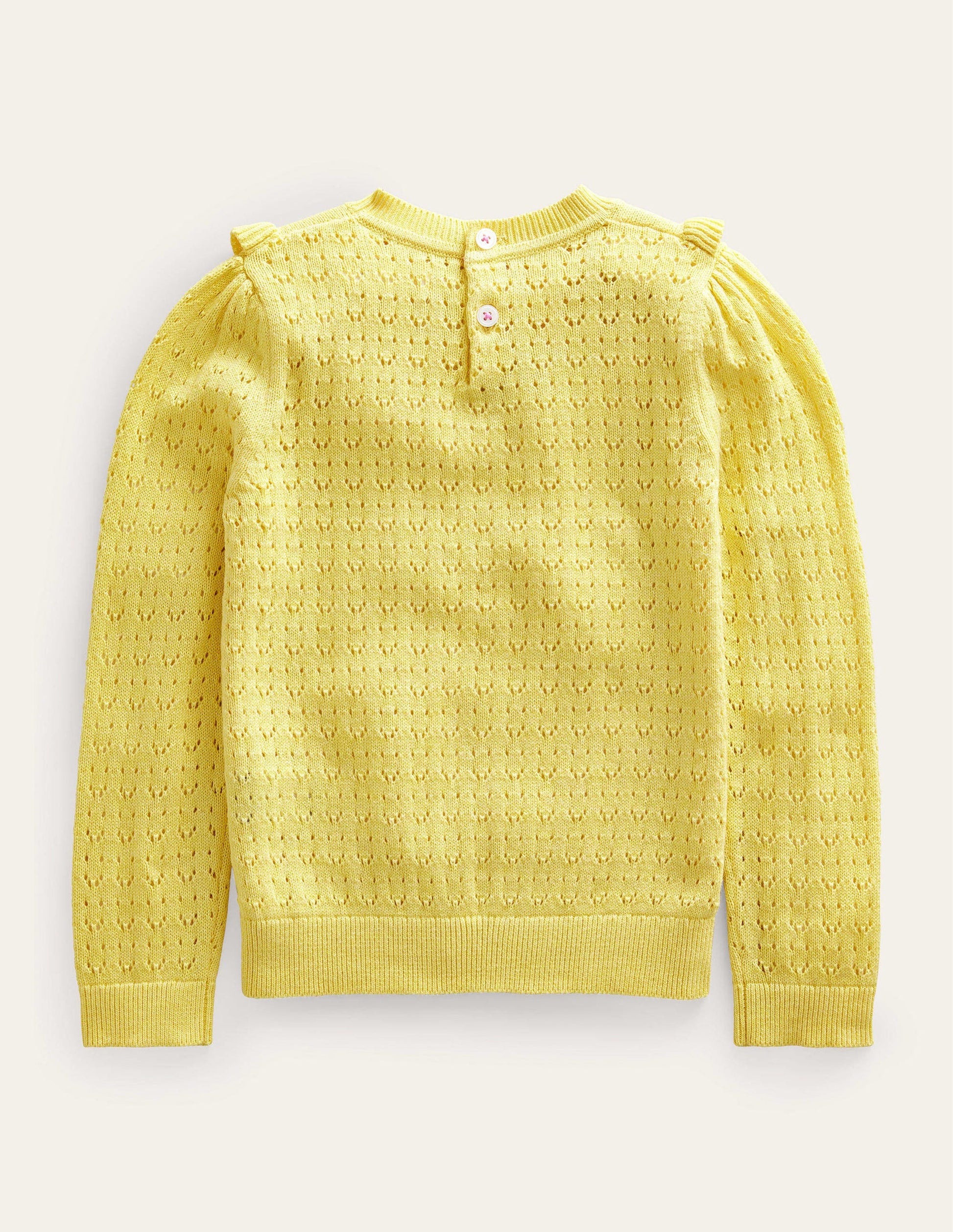 Pointelle Knit Top-Soft Lemon-2