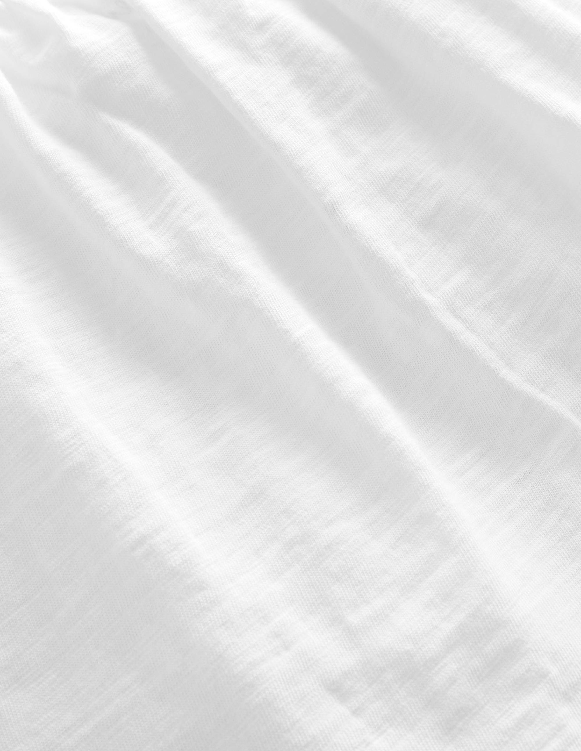 Square Neck Broderie Mix Top-White - Image 3