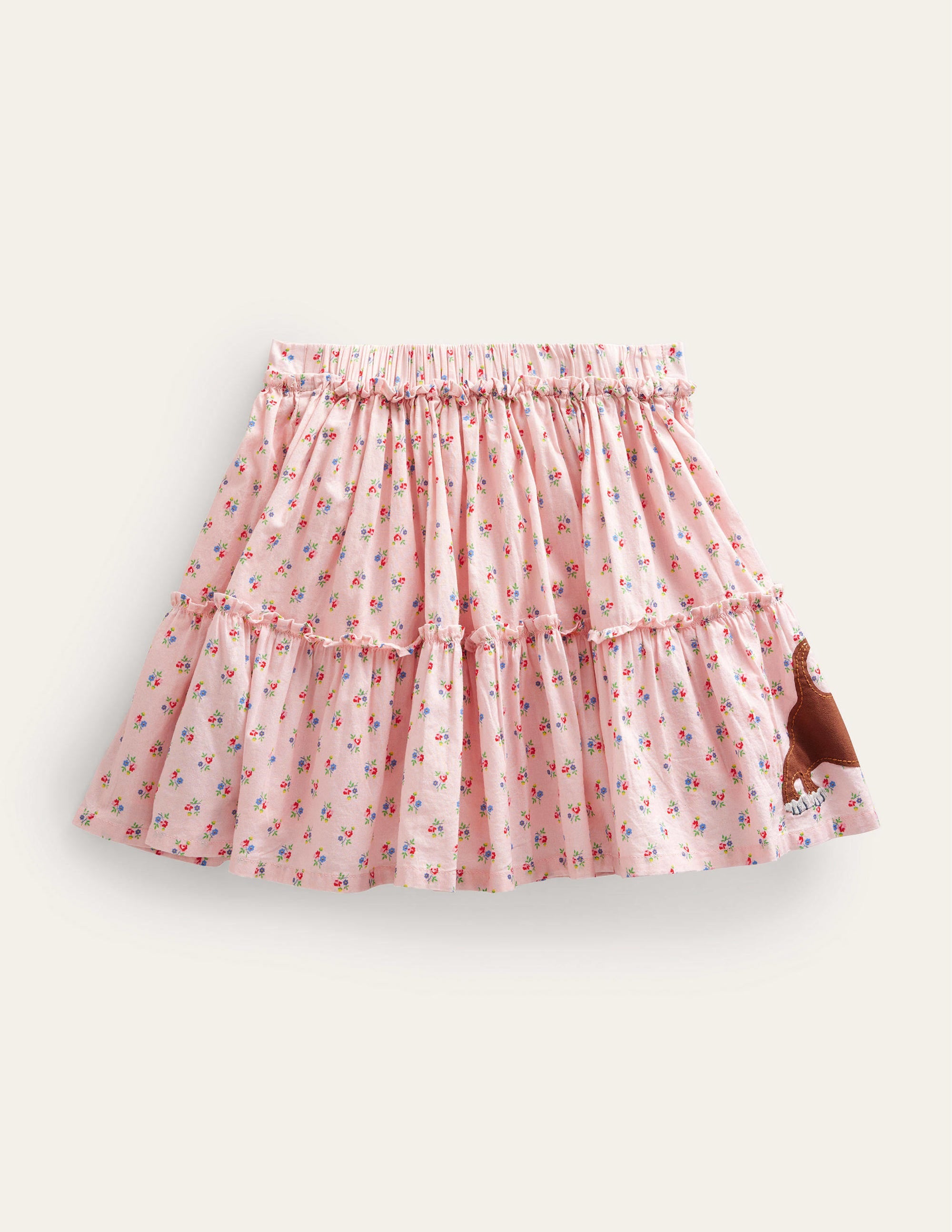 Appliqué Skirt-Dusty Pink Cats - Image 2