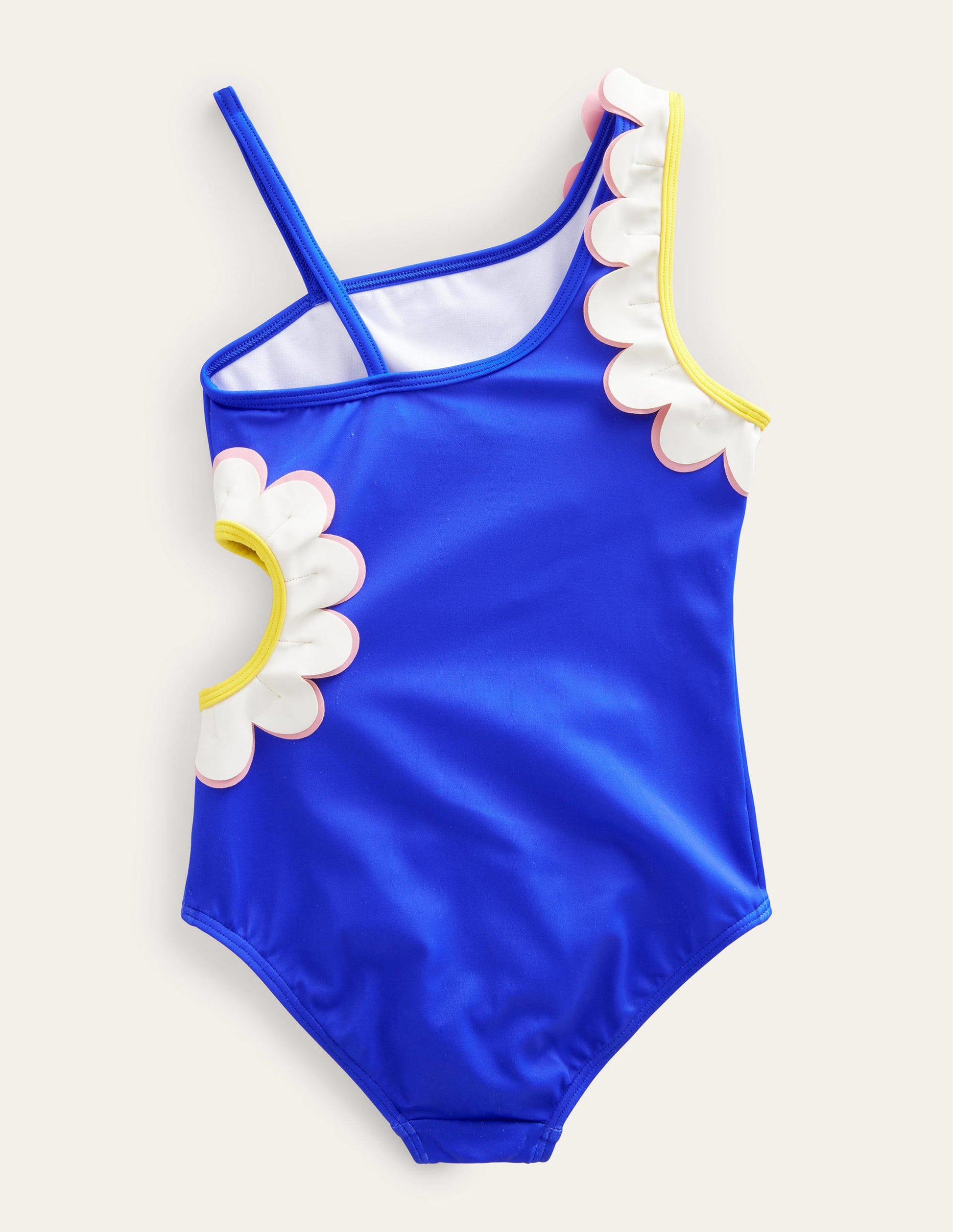 Cut-Out Flower Swimsuit-Cobalt Blue Flower-2