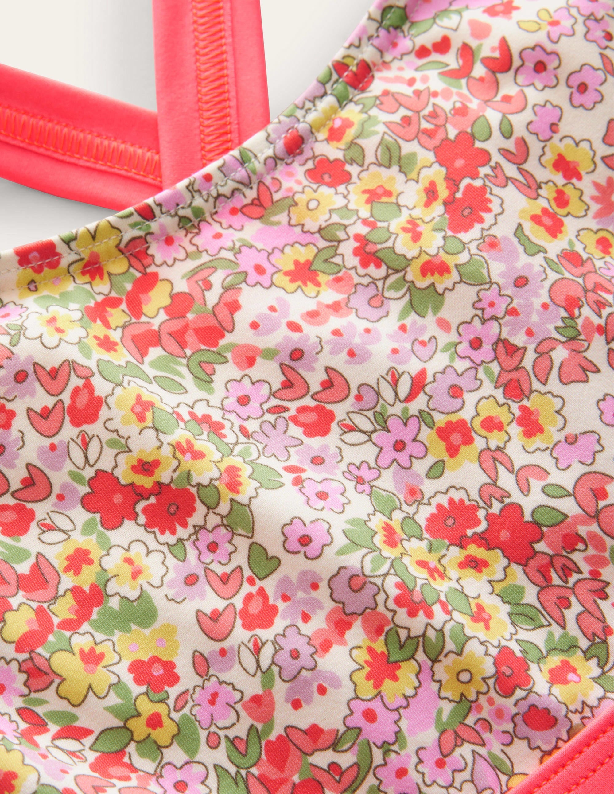 Cross Back Bikini Top-Vanilla Pod Spring Time Floral - Image 3