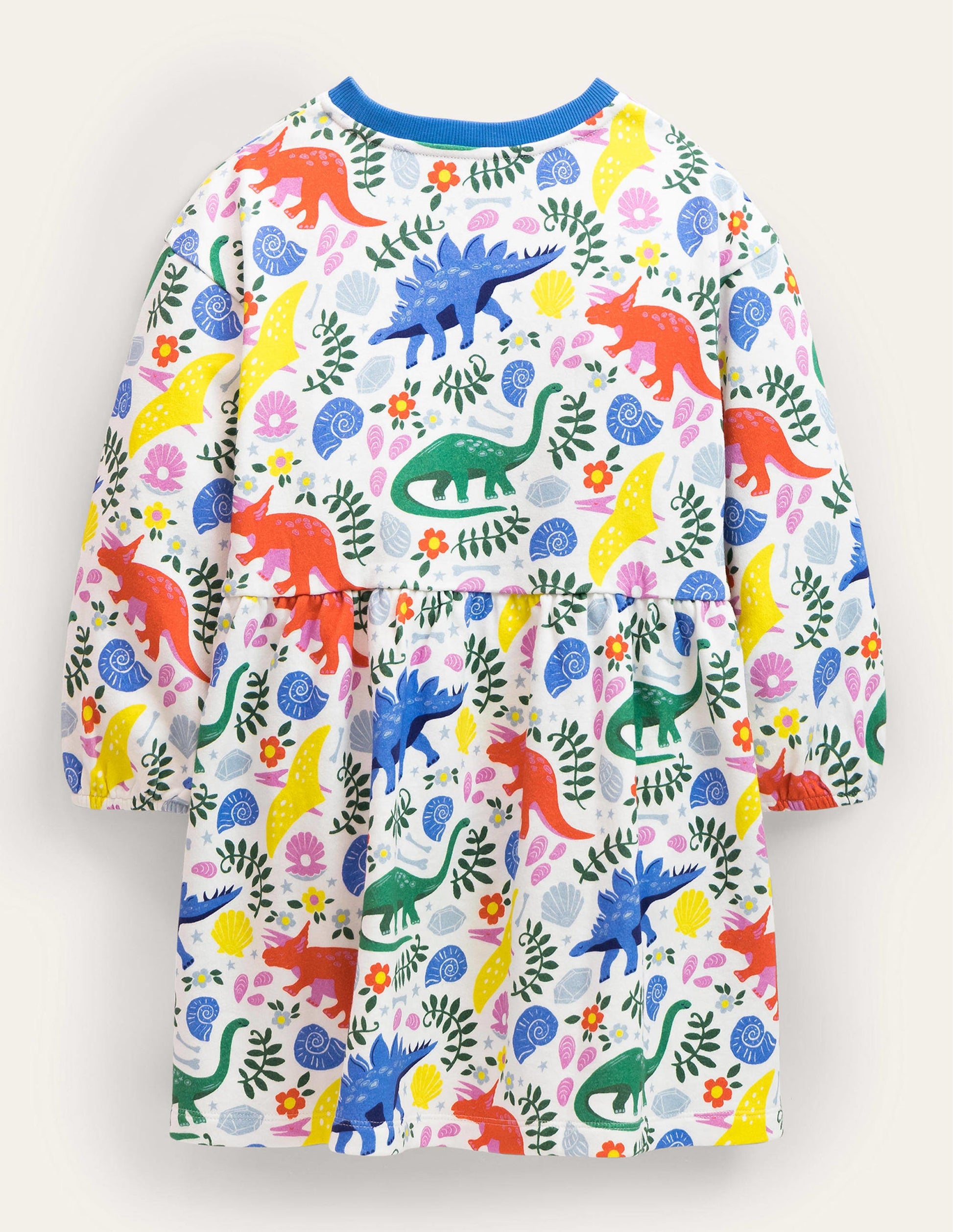 Relaxed Jersey Dress-Vanilla Pod Dinosaurs-2