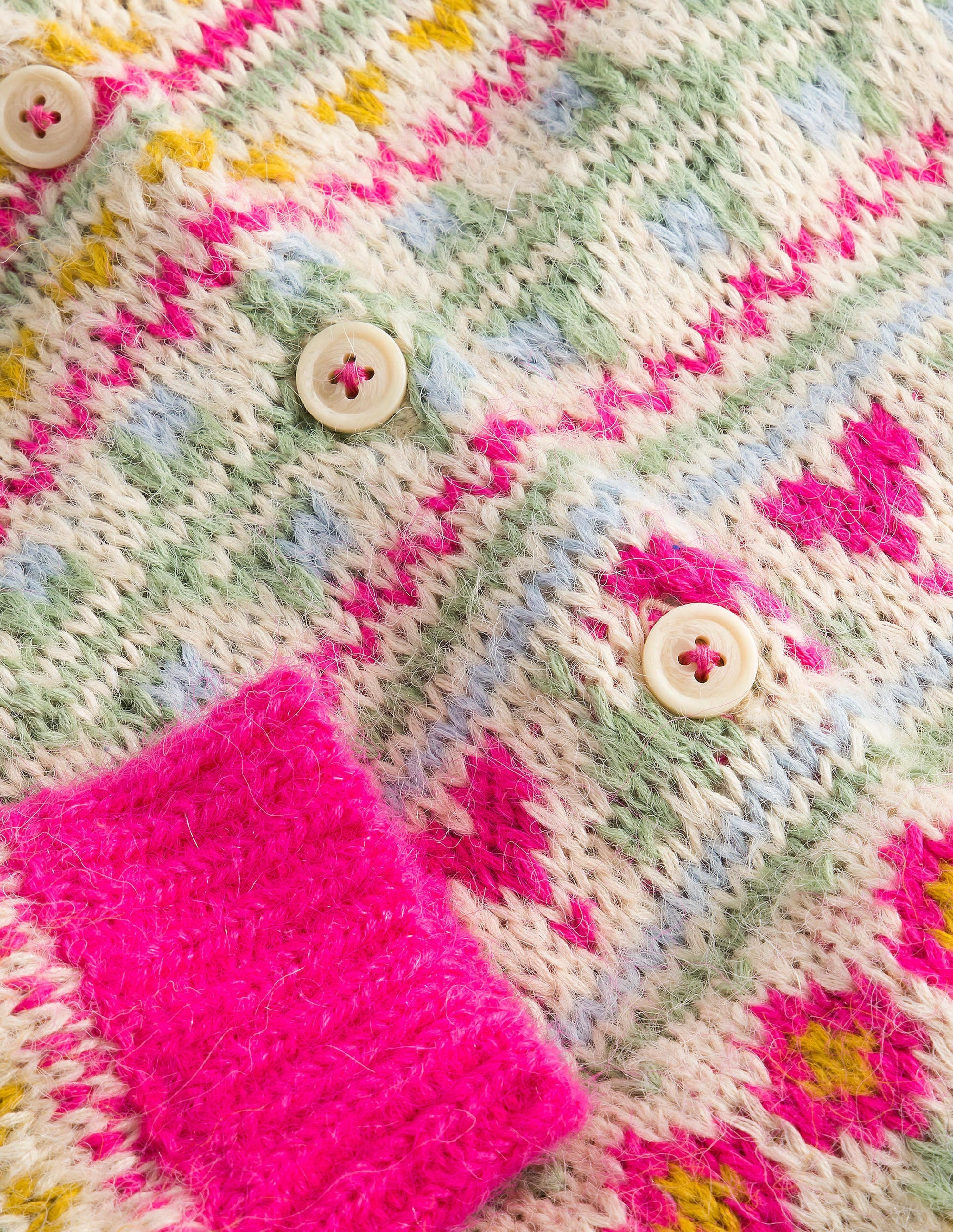 Oversized Fair Isle Cardigan-Multi - Image 3