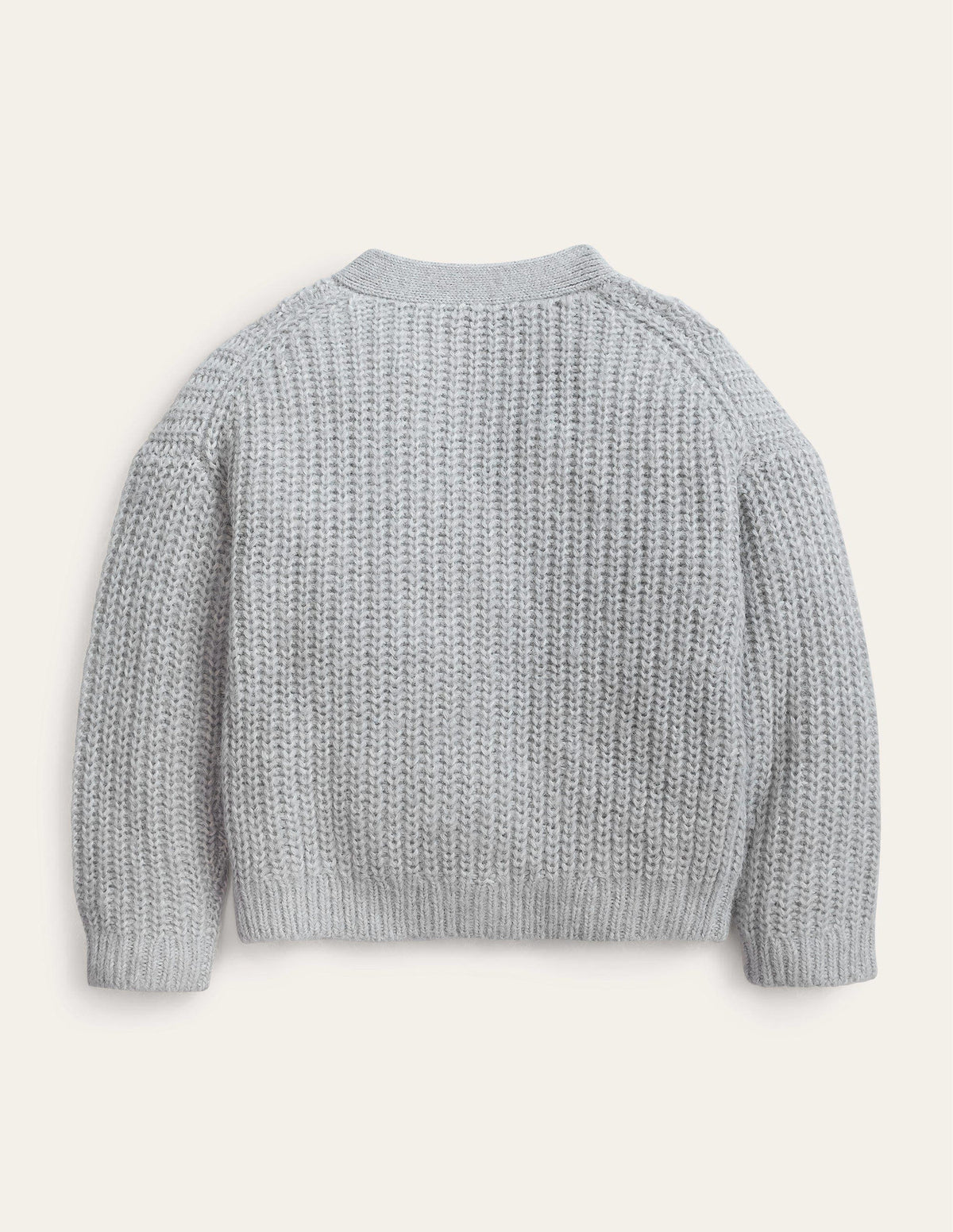 Fluffy Cardigan-Sliver Marl-2