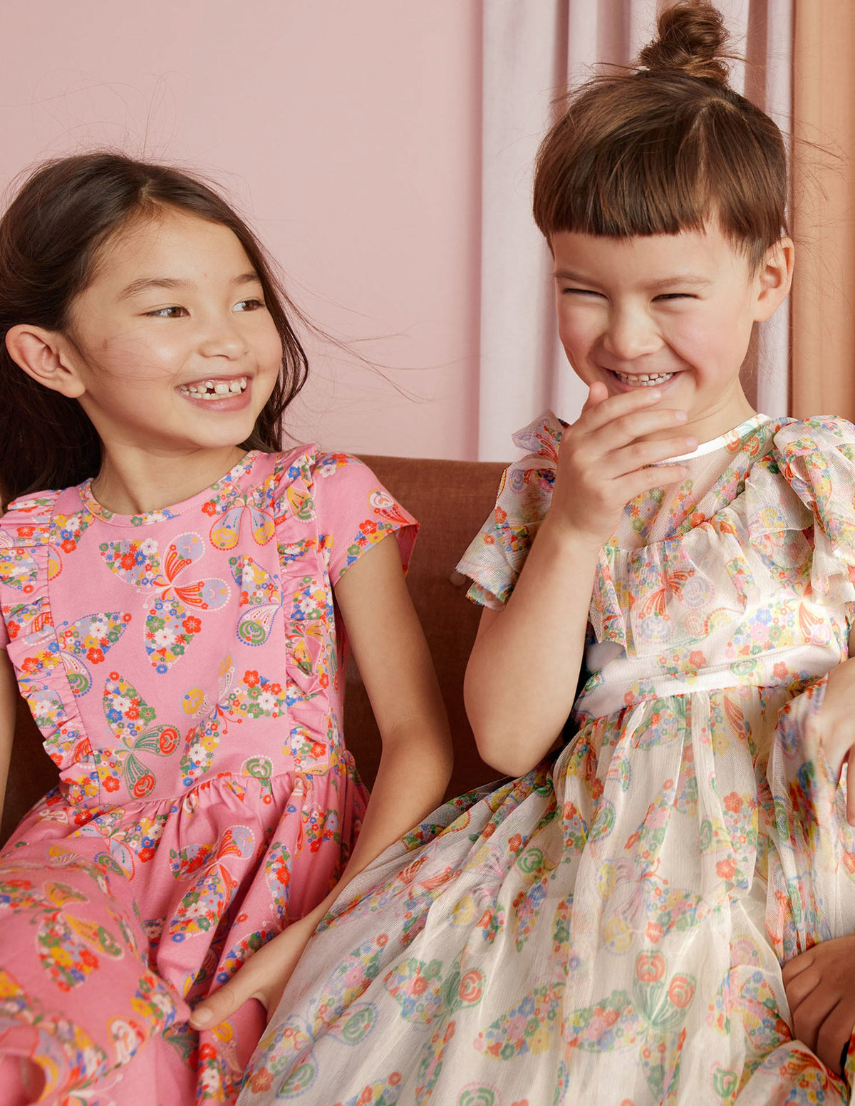 Frilly Tulle Dress-Ivory Multi Butterflies-9
