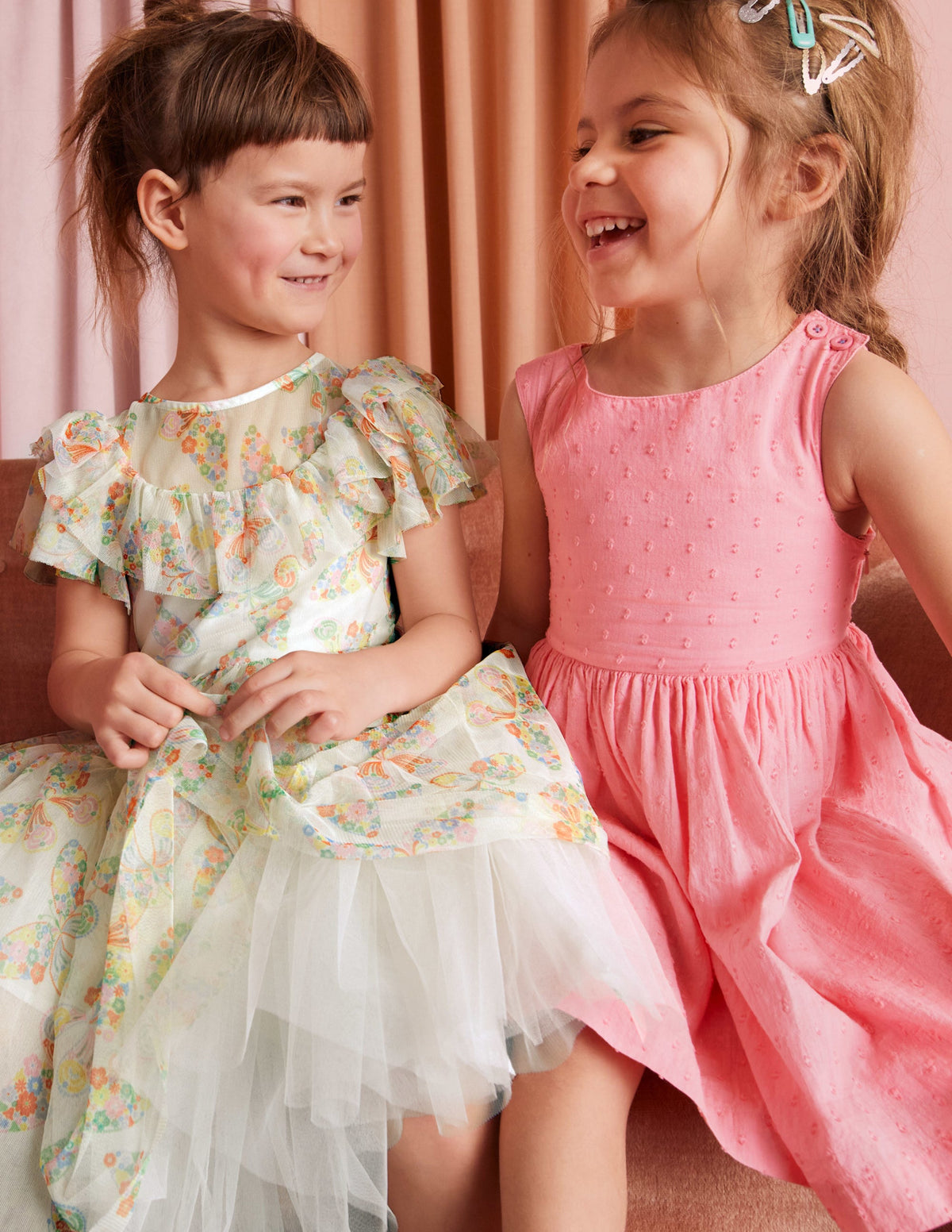 Frilly Tulle Dress-Ivory Multi Butterflies - Image 10