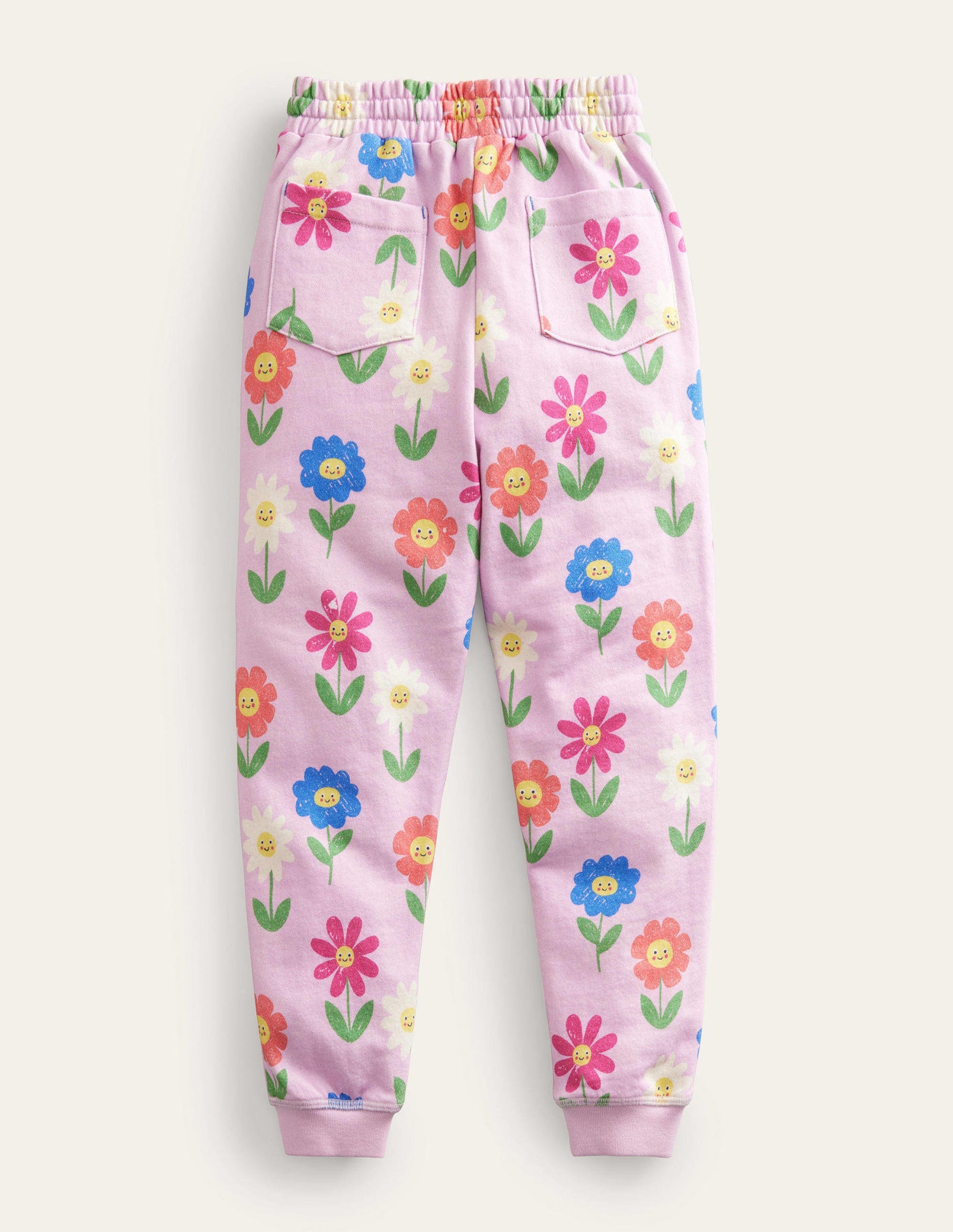 Printed Joggers-Winsome Pink Flowers-2