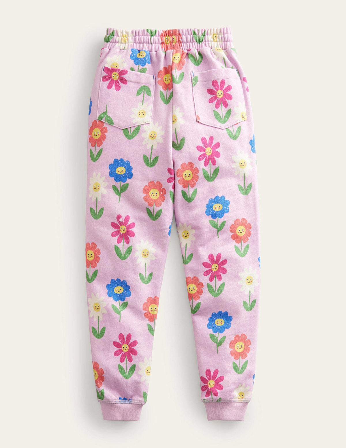 Printed Joggers-Winsome Pink Flowers - Image 2