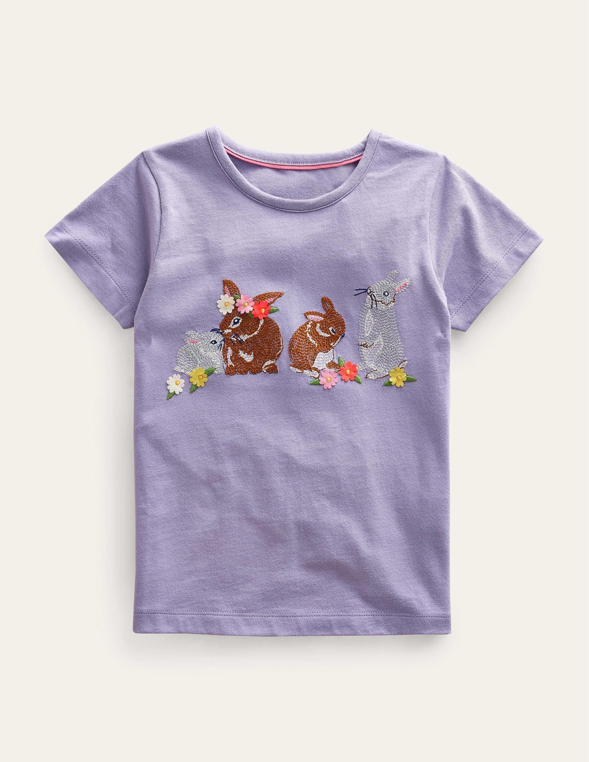 Superstitch Logo T-Shirt-Misty Lavender Bunnies - Image 1