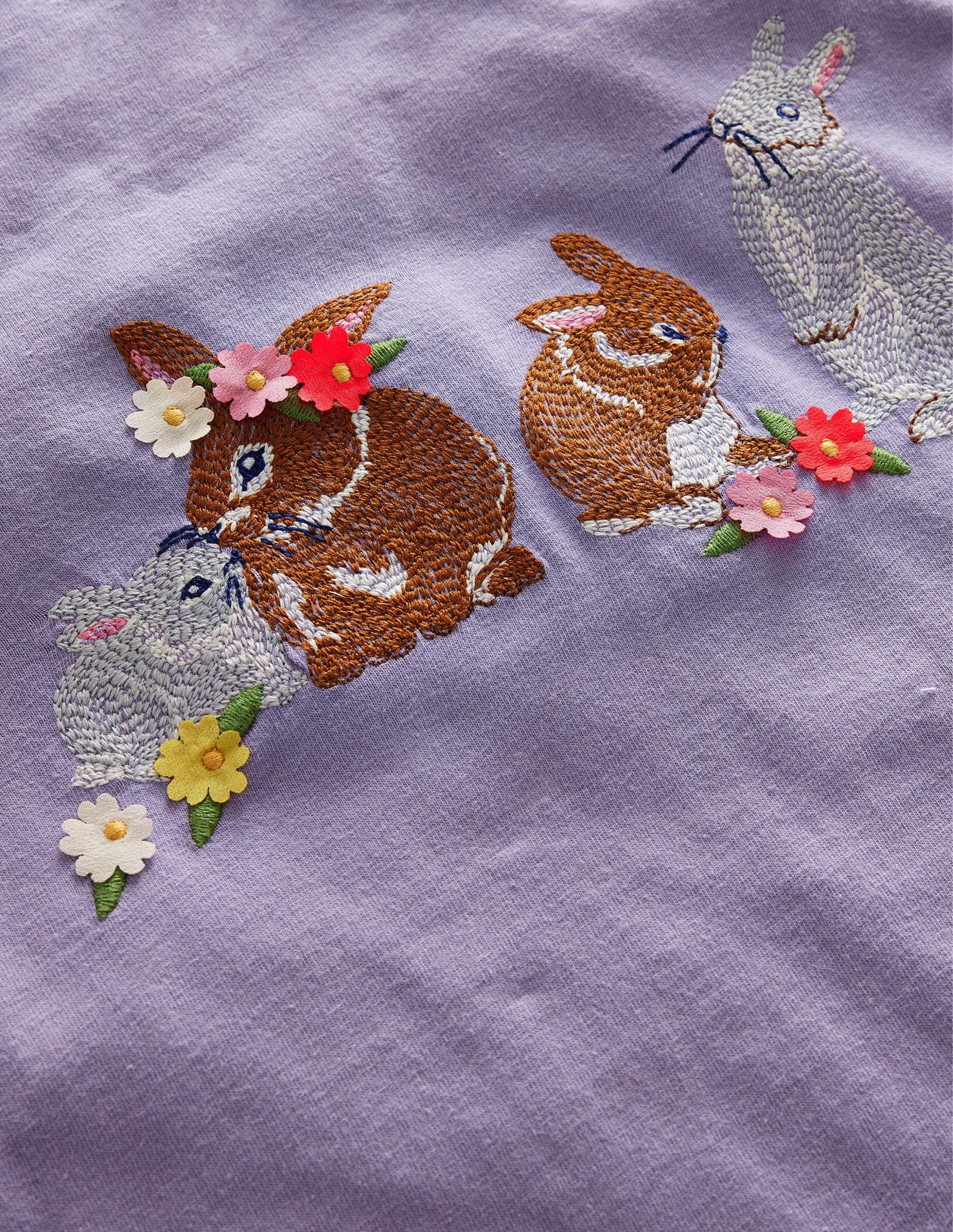 Superstitch Logo T-Shirt-Misty Lavender Bunnies-3