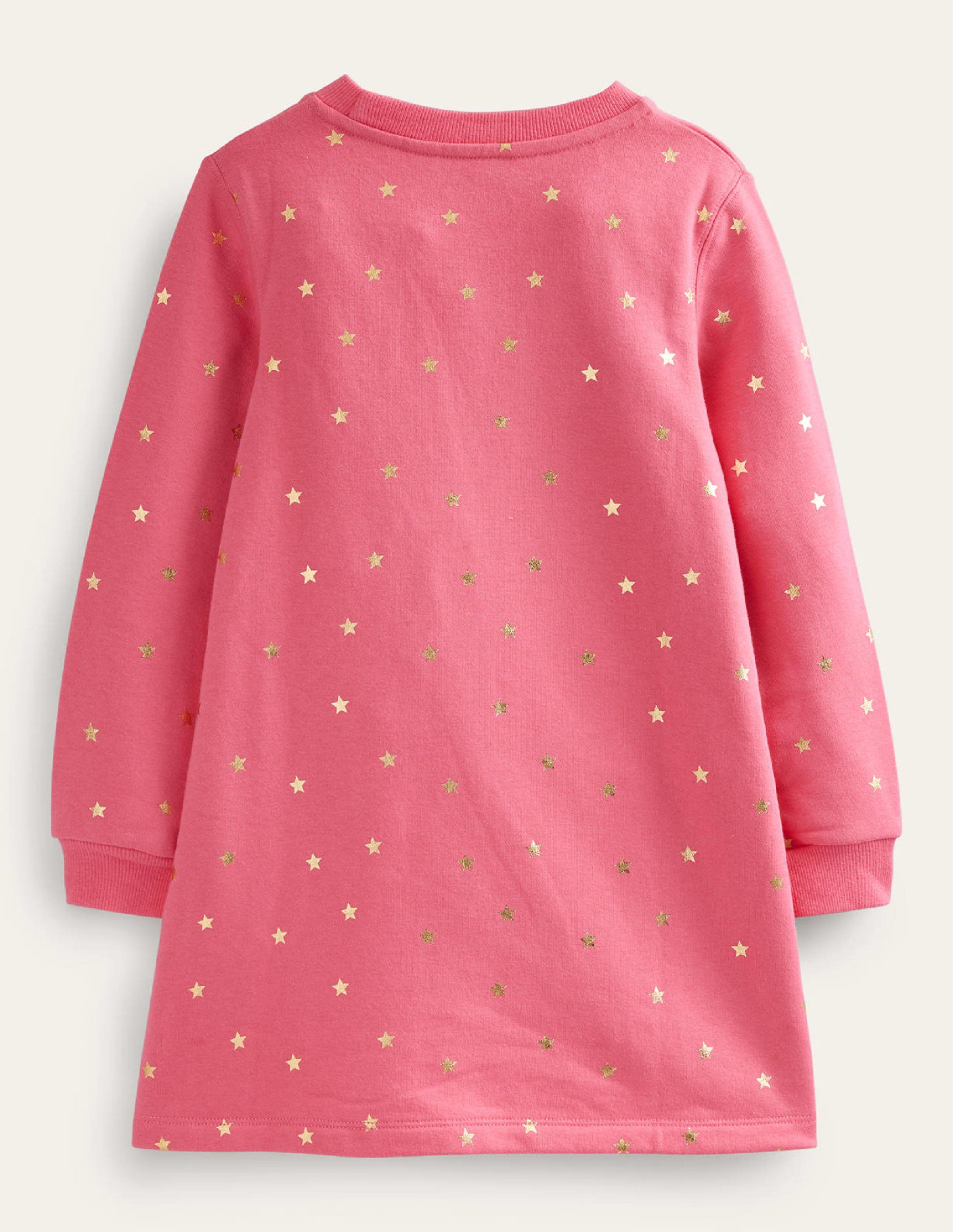 Cosy Appliqué Sweatshirt Dress-Blush Pink Arctic Animals - Image 2