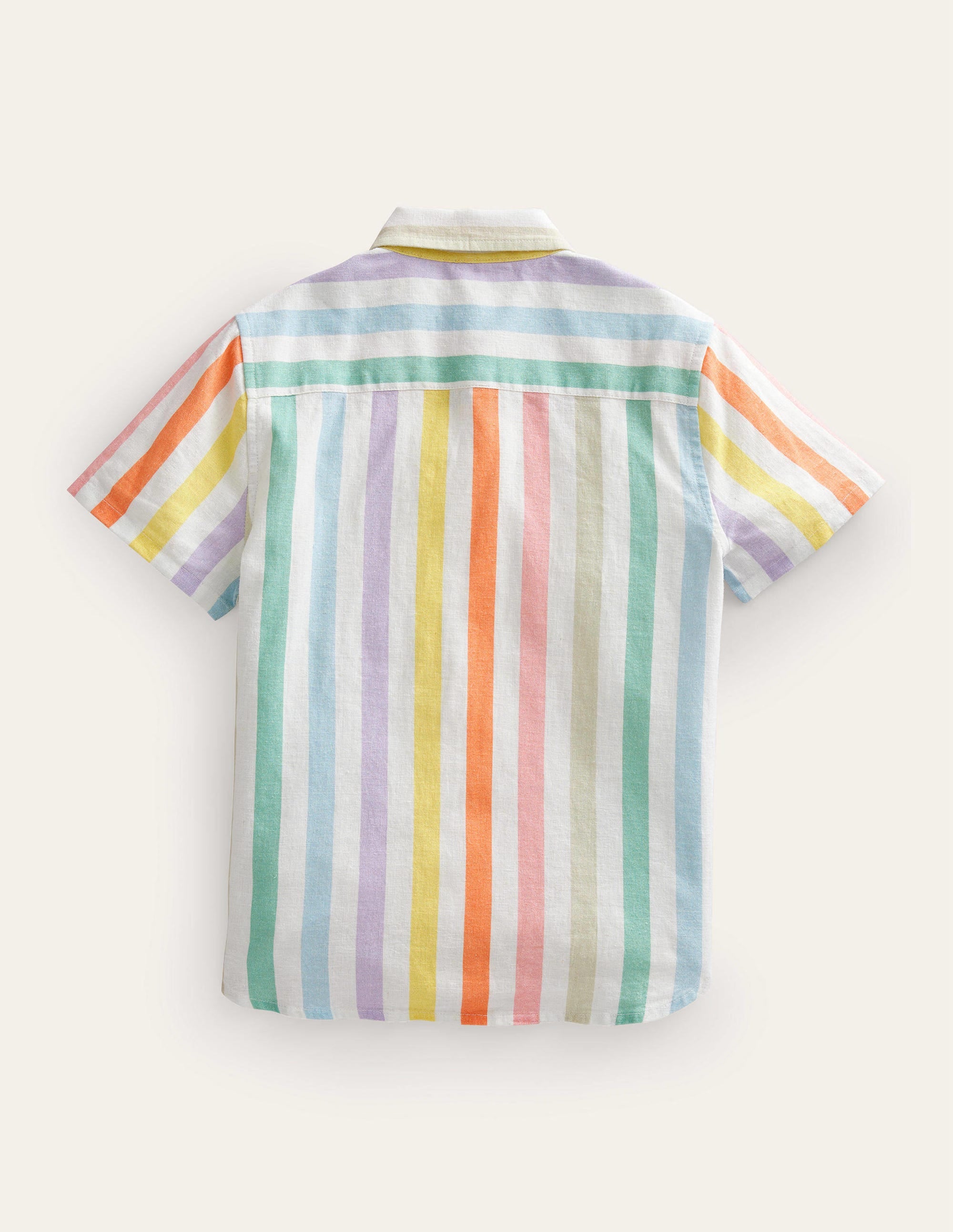 Cotton Linen Shirt-Buttercup and Csarite Rainbow - Image 2