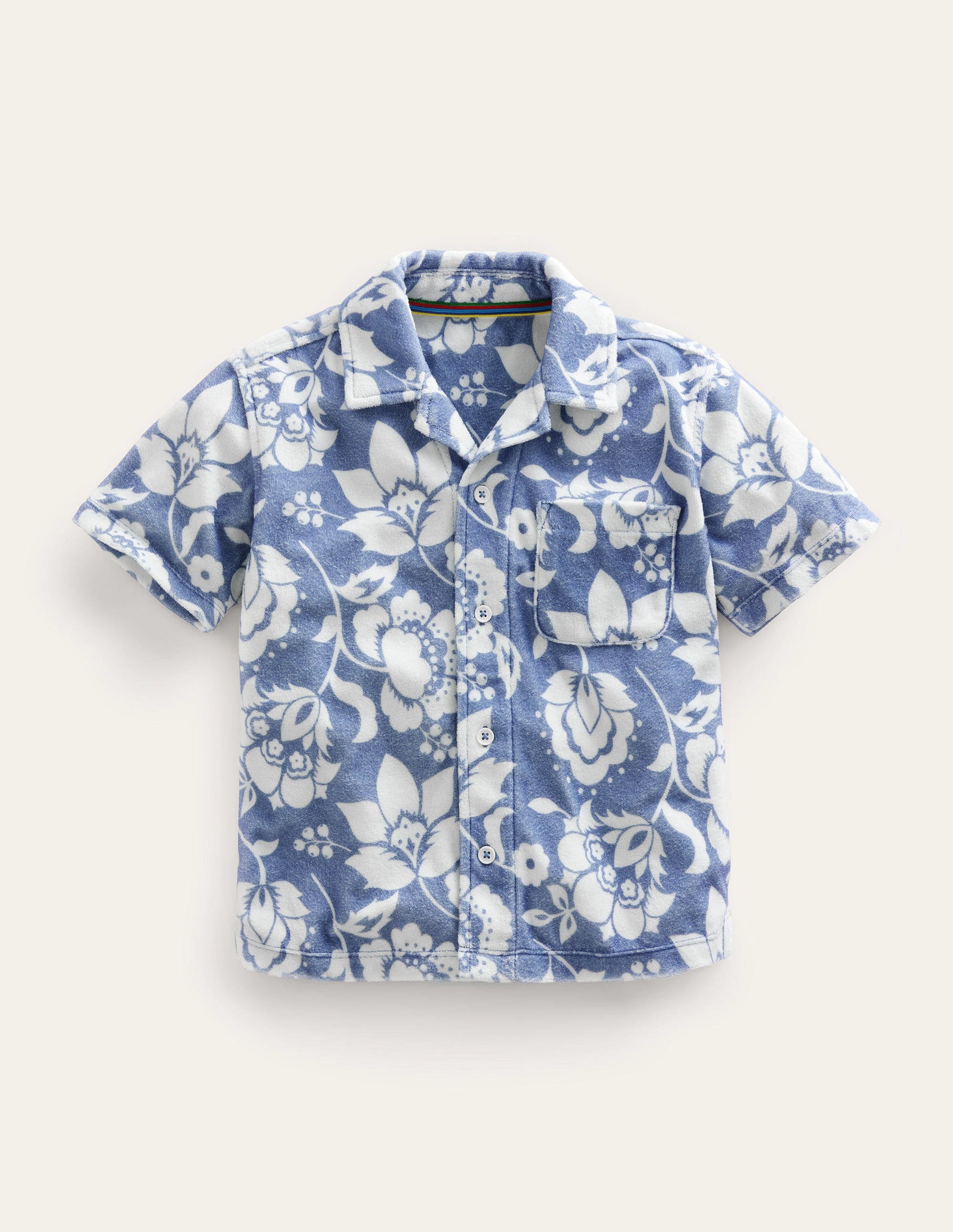 Towelling Shirt-Soft Starboard Floral - Image 1