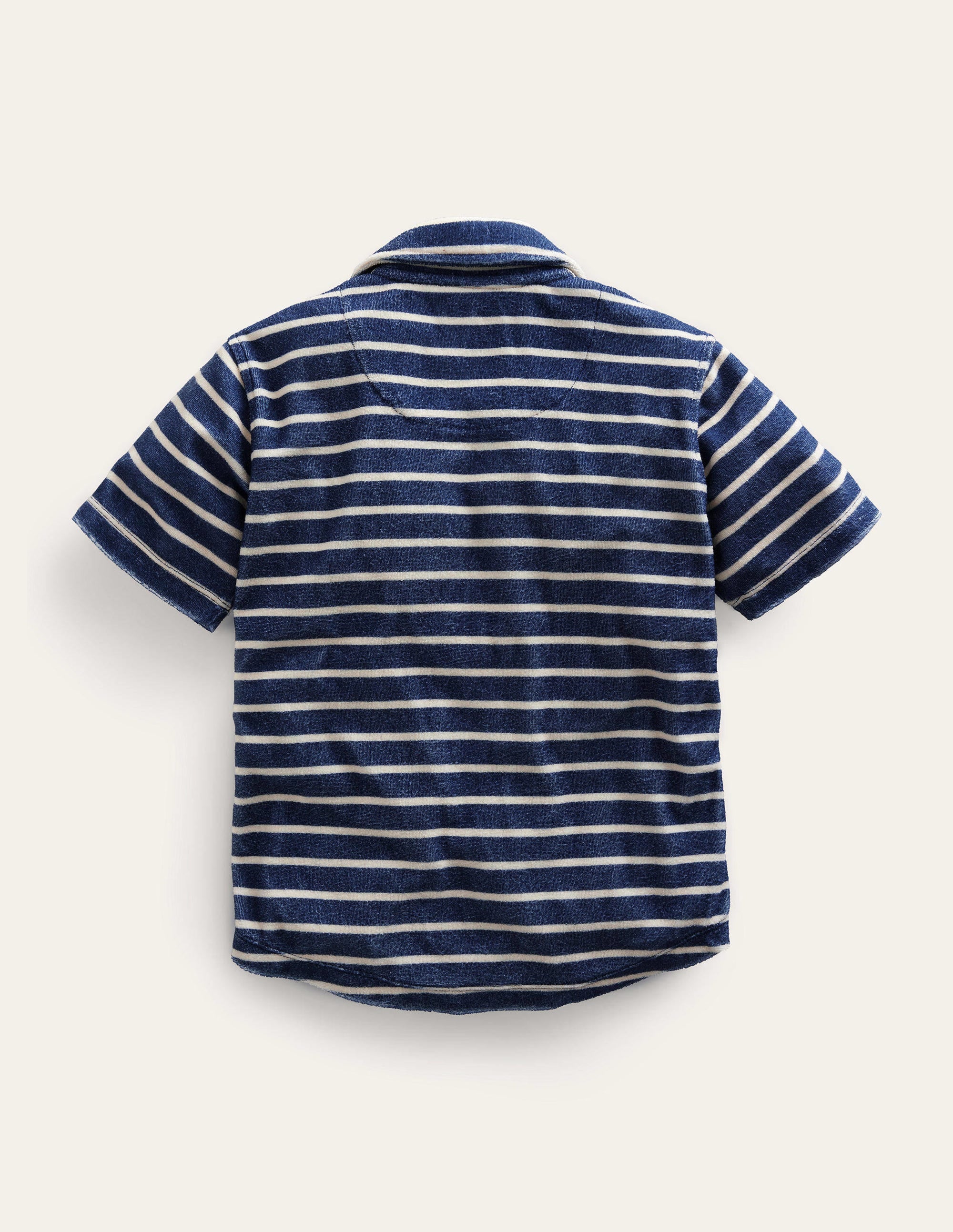 Towelling Shirt-College Navy / Vanilla Pod - Image 2