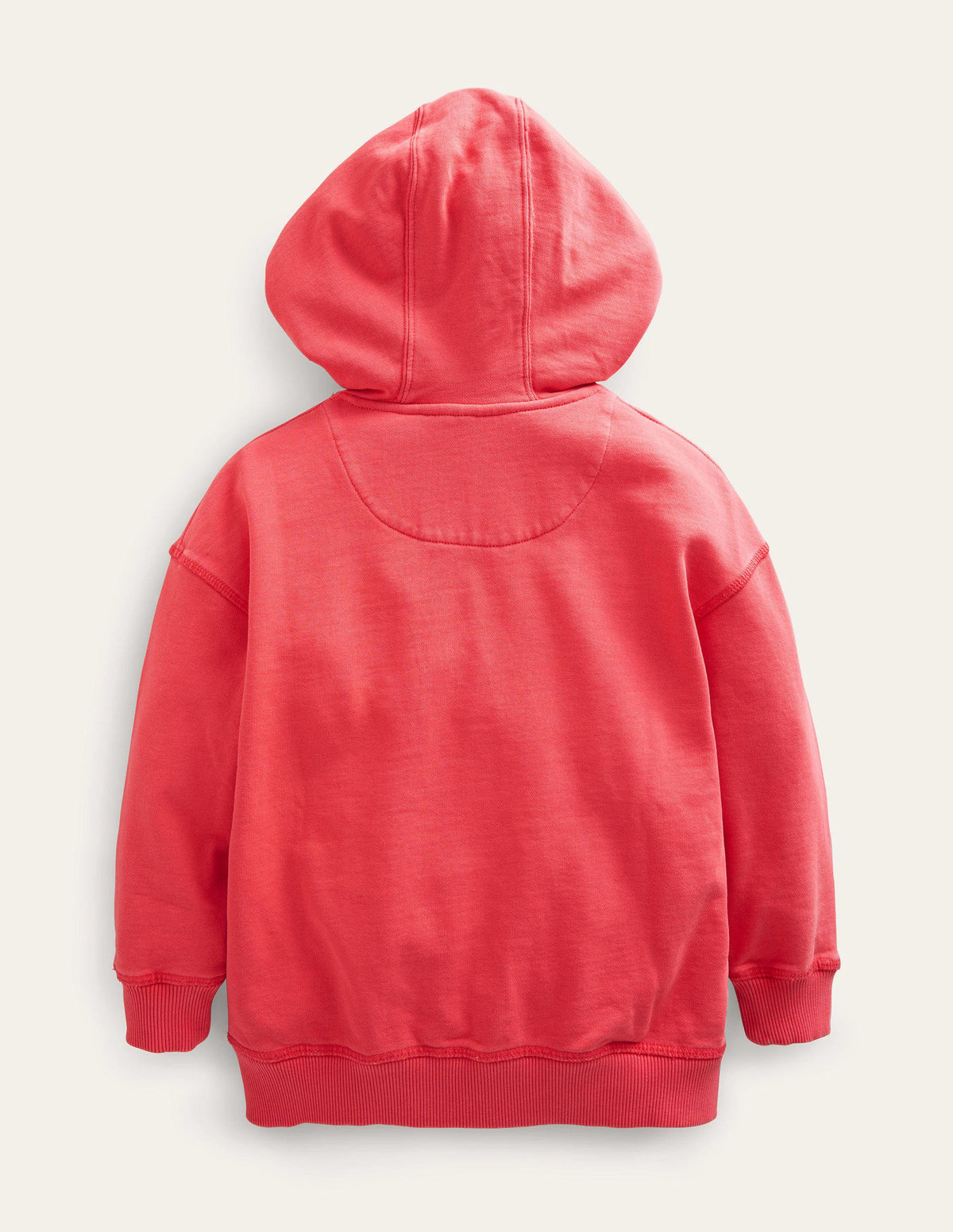 Garment Dye Zip-Though Hoodie-Washed Jam Red-2