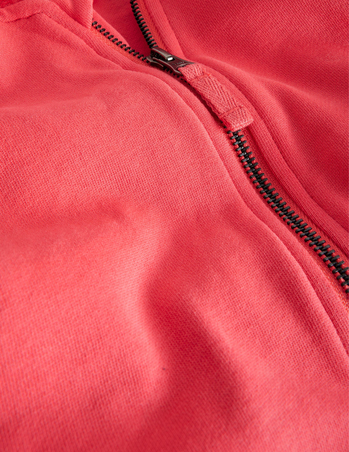 Garment Dye Zip-Though Hoodie-Washed Jam Red-3