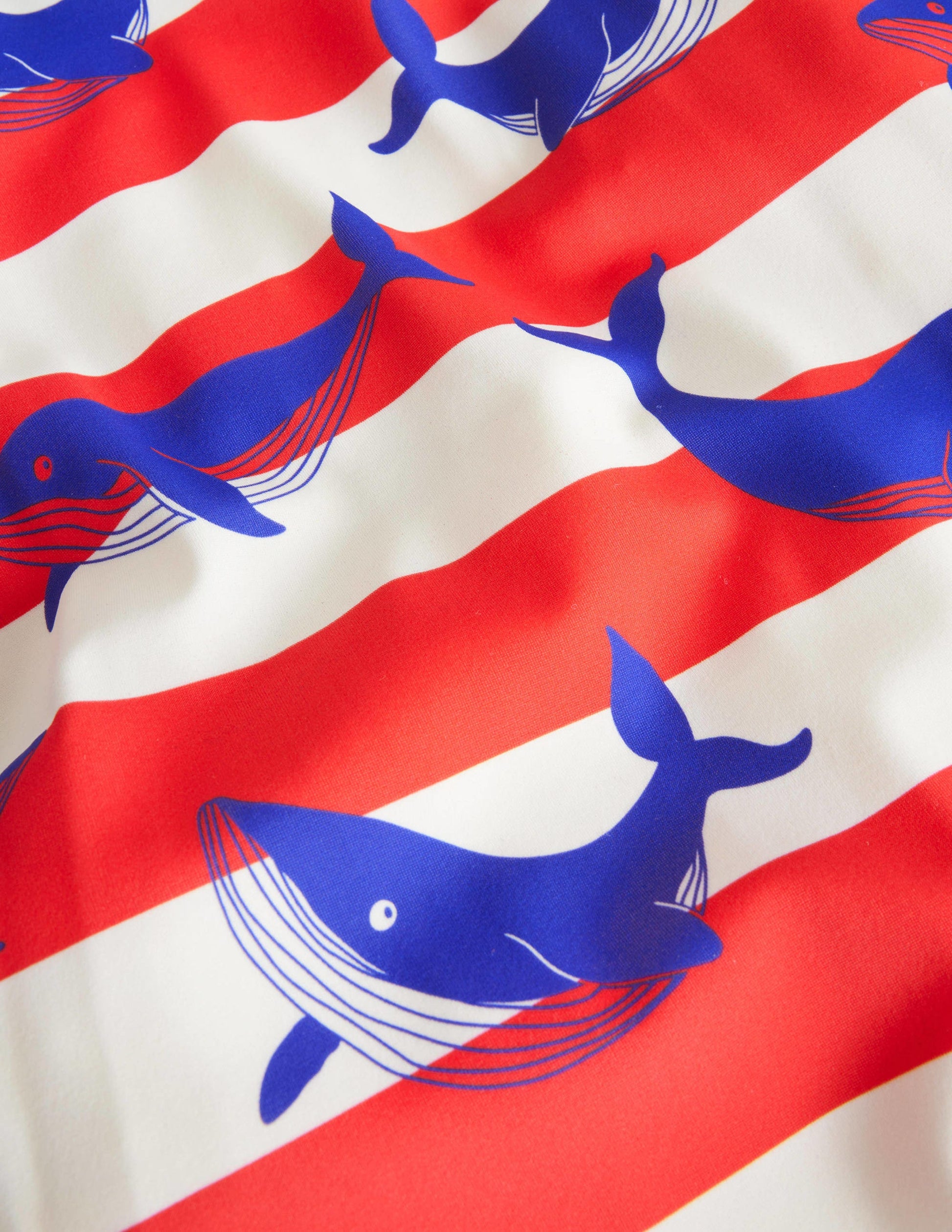 Printed Rash Guard-Ivory and Strawberry Whales-3