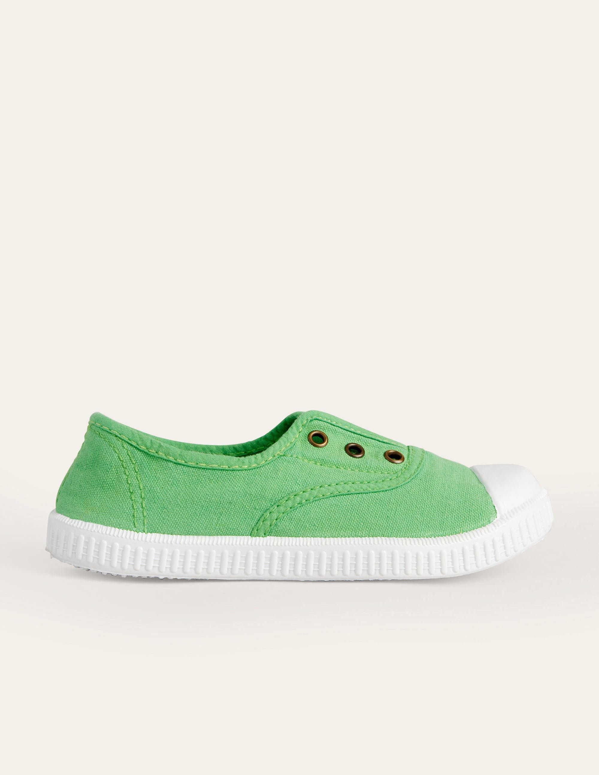 Laceless Canvas Pull-ons-Green - Image 1