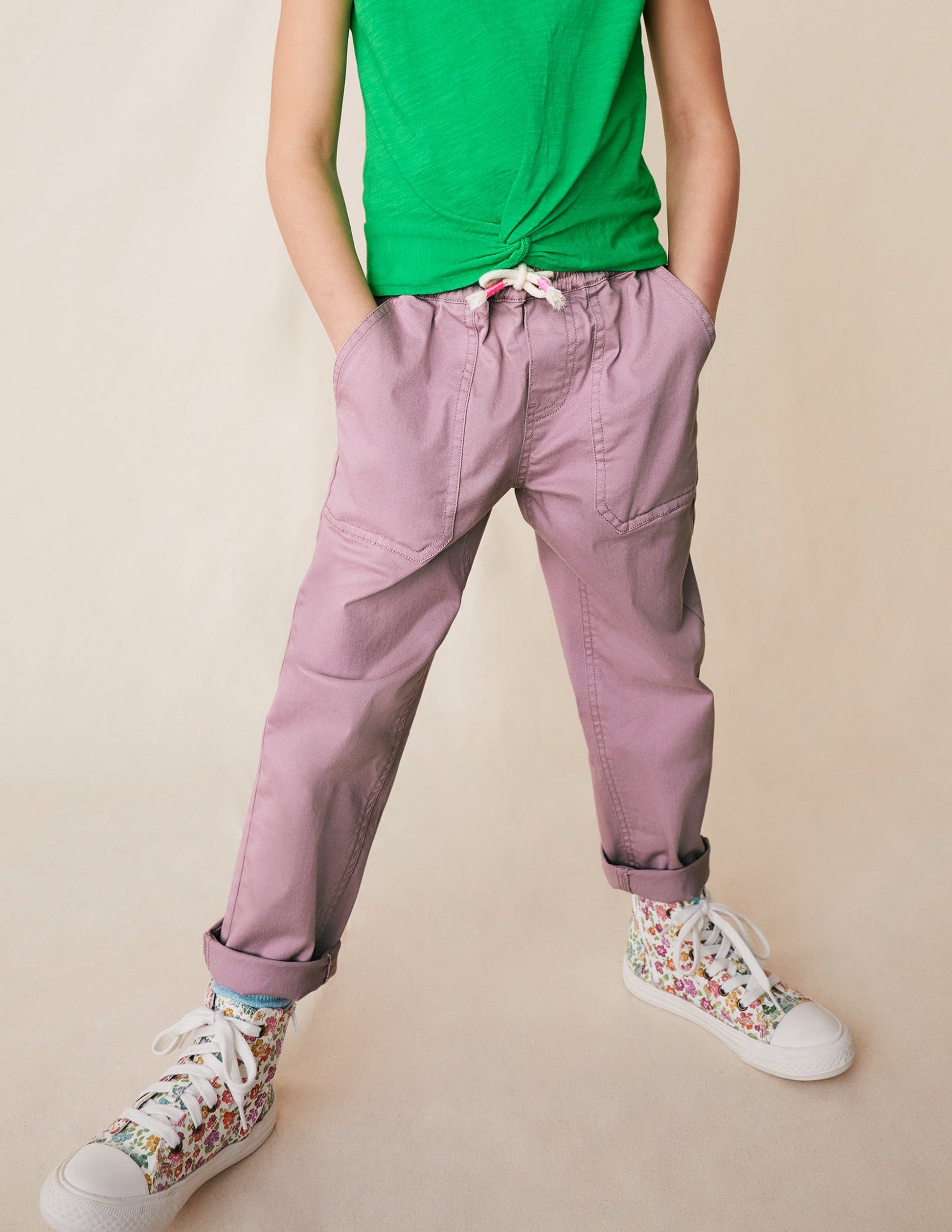 High Top Sneakers-Pink Floral-4