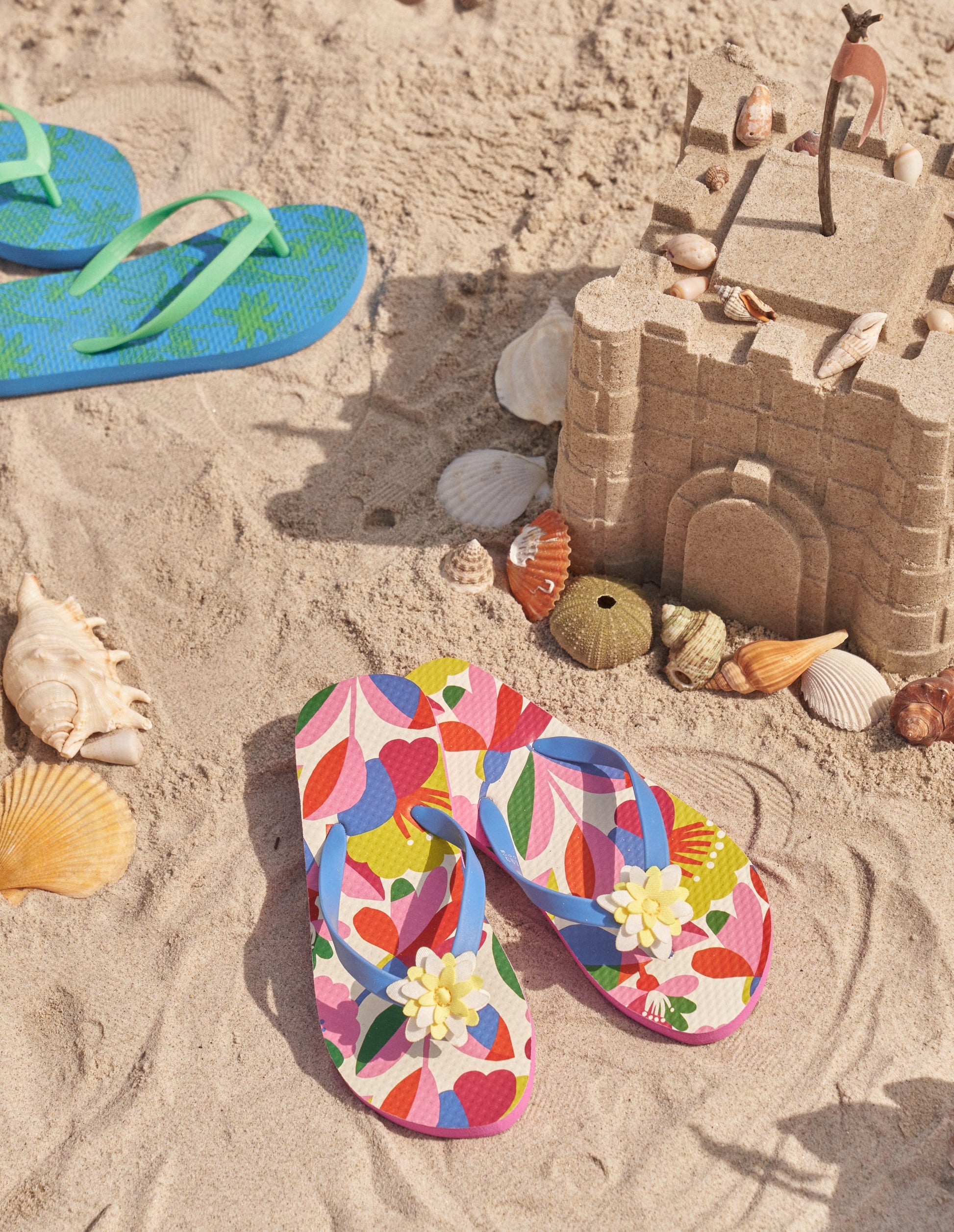 Flip Flops (Girls)-Multi Floral-4