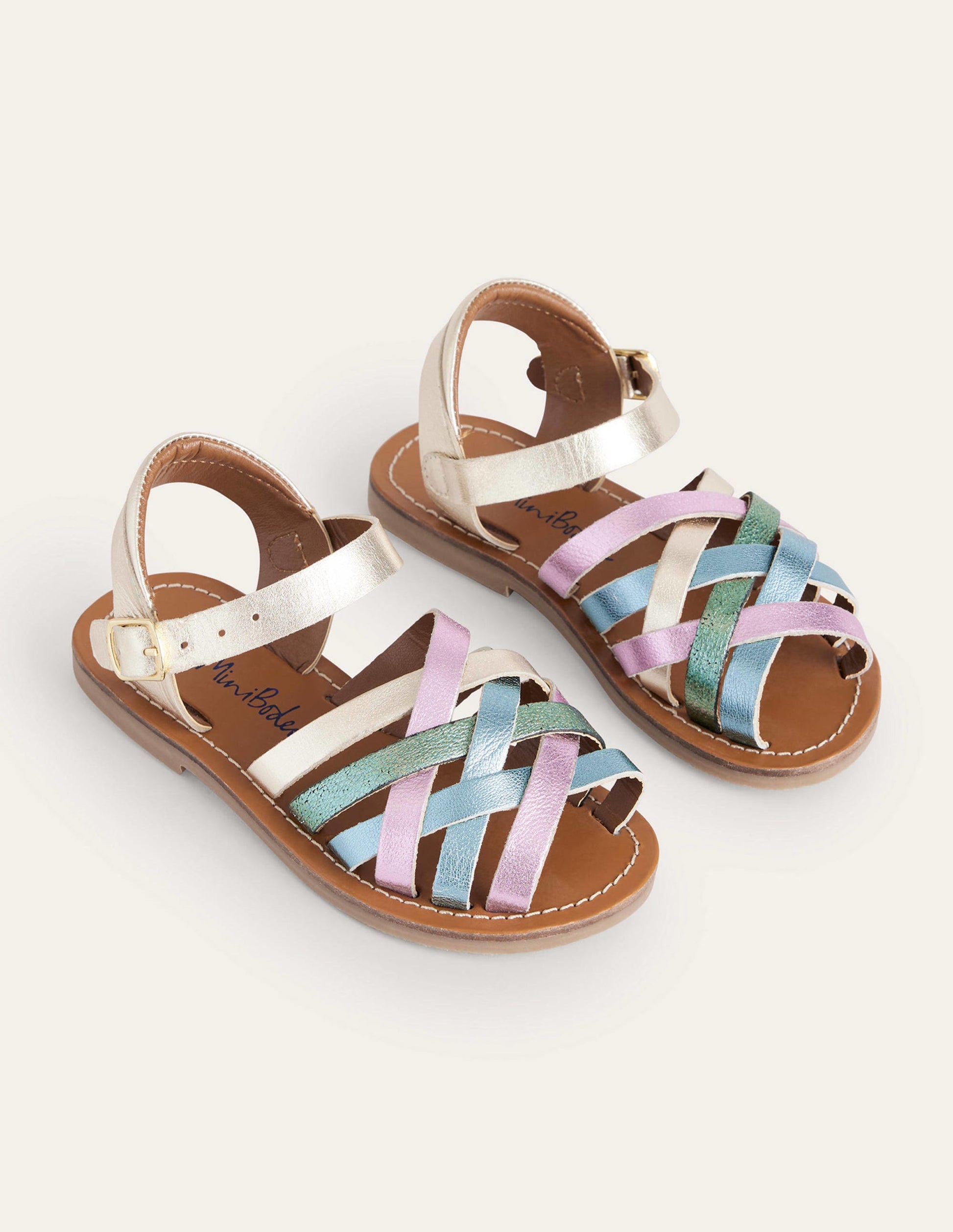 Strappy Sandals-Multi Metallic-2