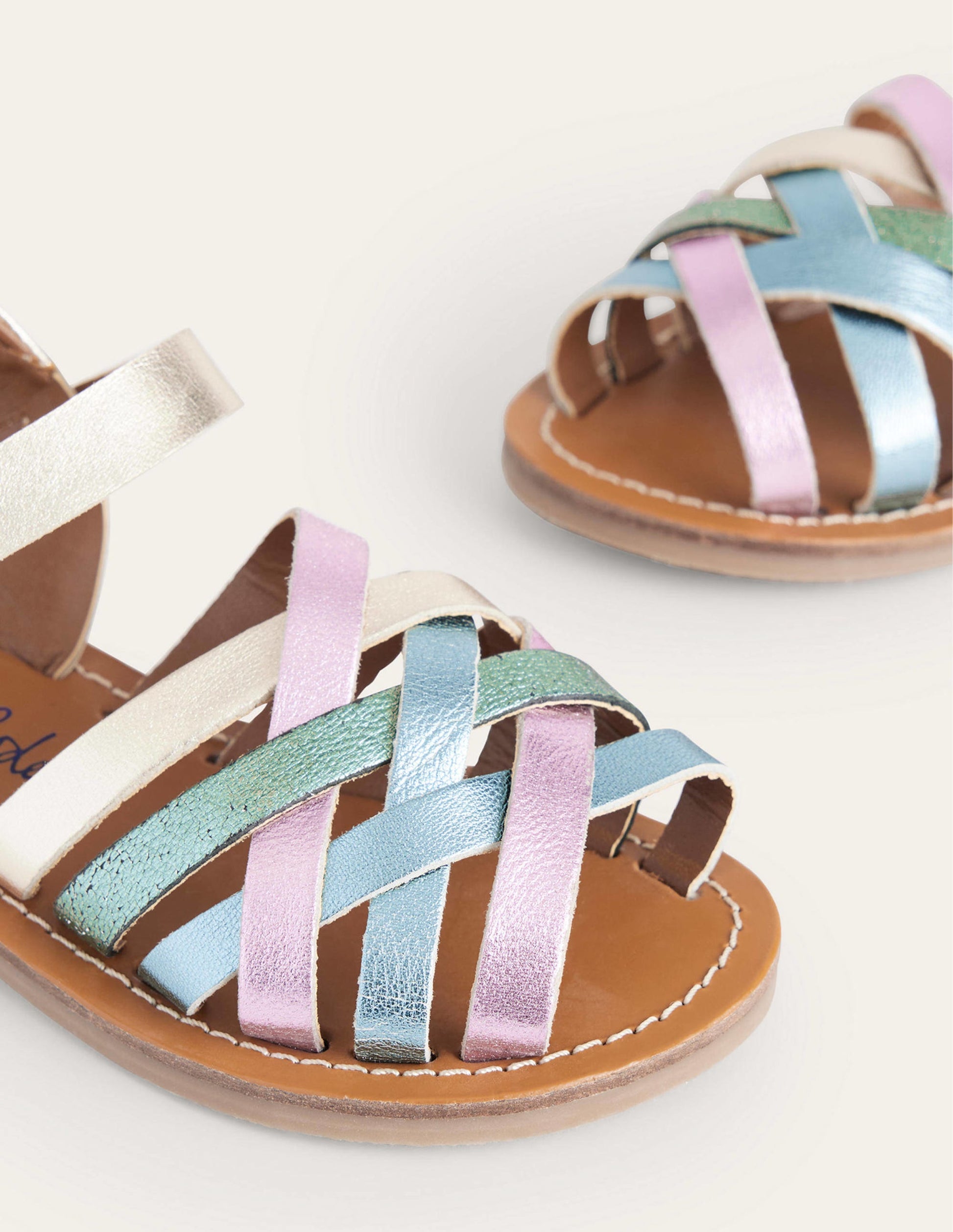 Strappy Sandals-Multi Metallic-3