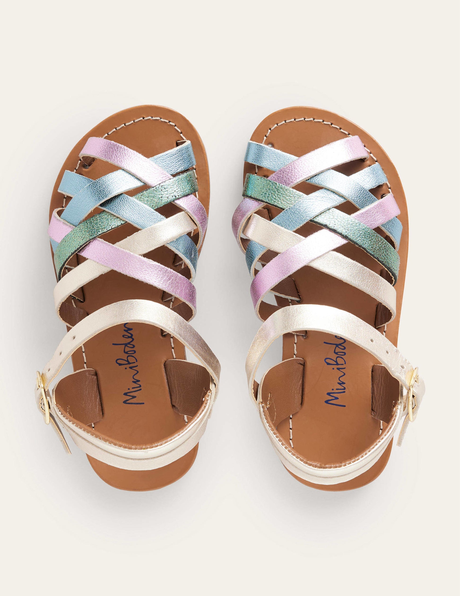 Strappy Sandals-Multi Metallic-4