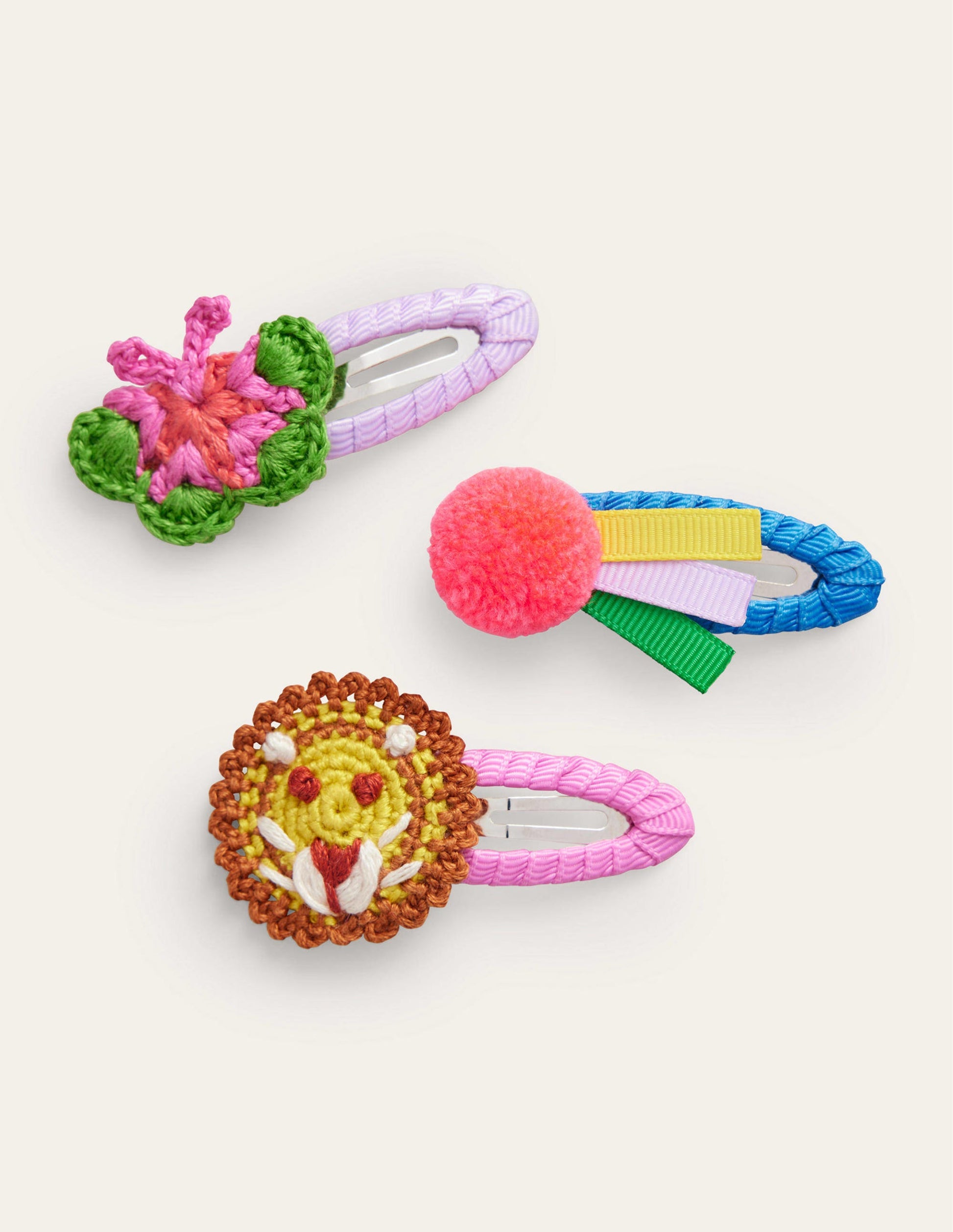 3 Pack Hair Clips-Multi Animals-1