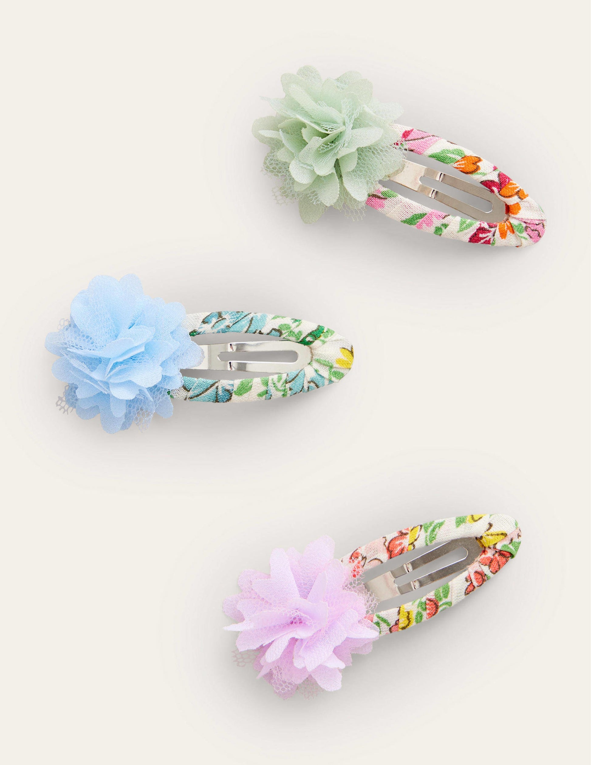 3 Pack Hair Clips-Multi Floral-1