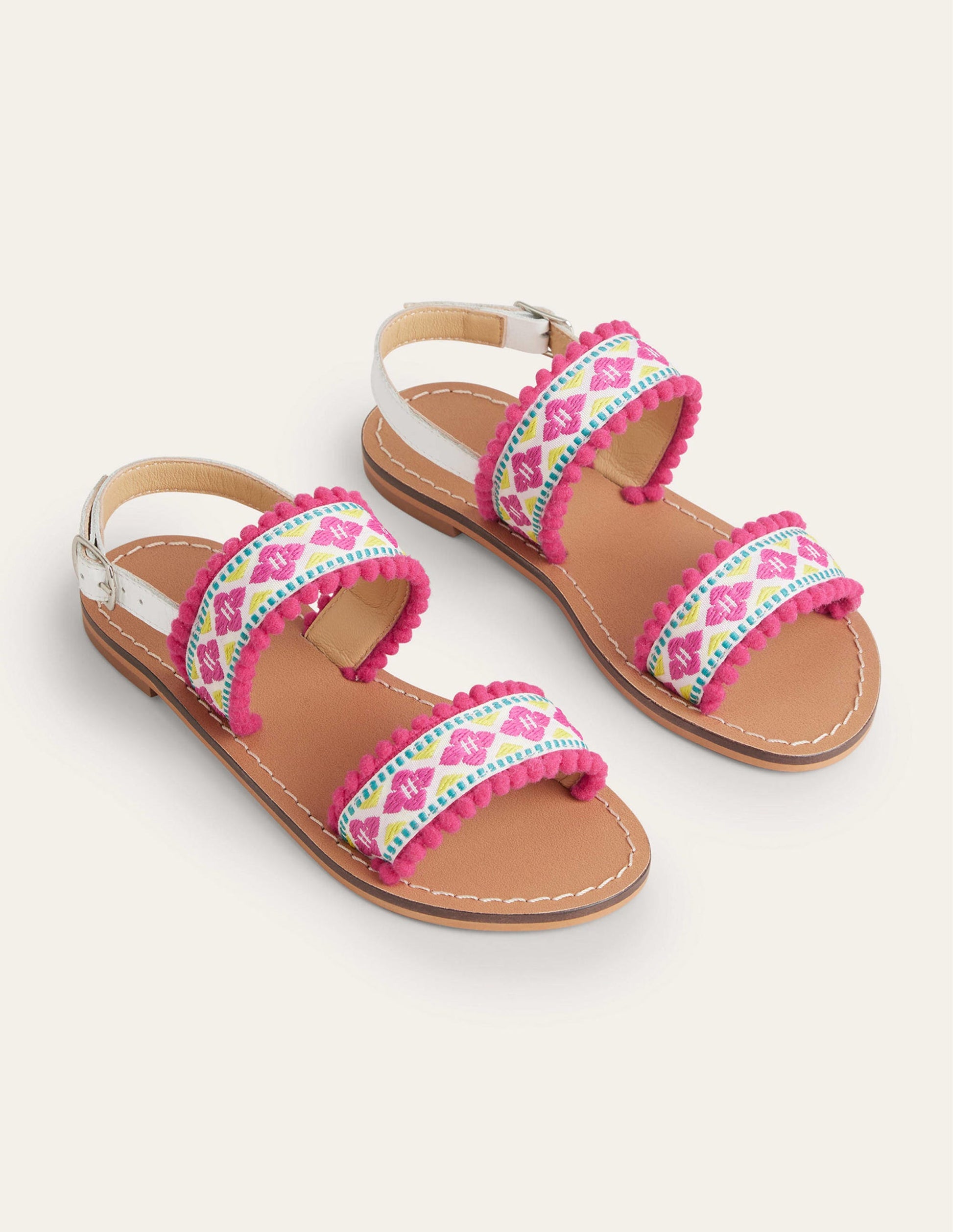 Embroidered Sandals-Multi-2