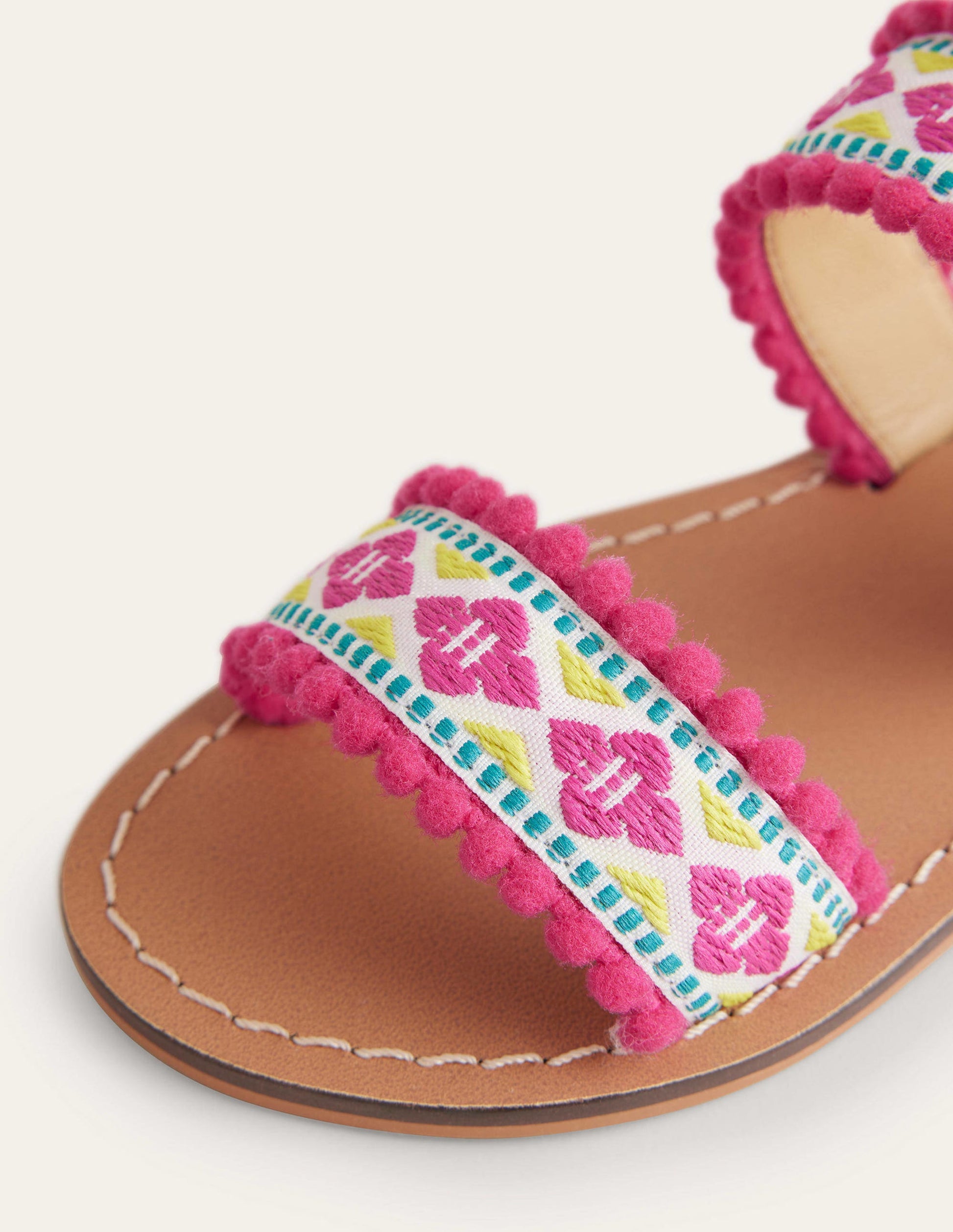 Embroidered Sandals-Multi-3