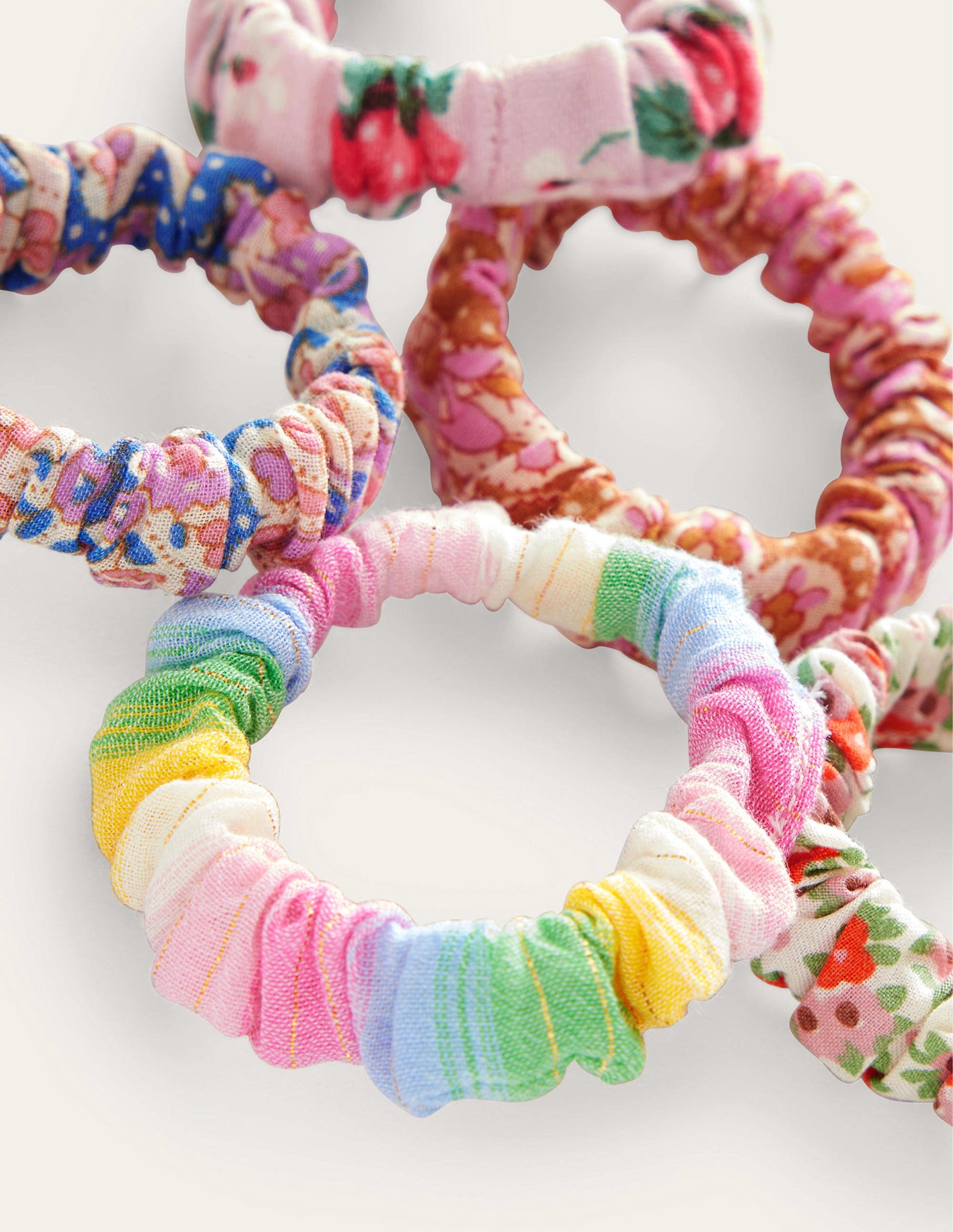 5 Pack Scrunchies-Multi-2