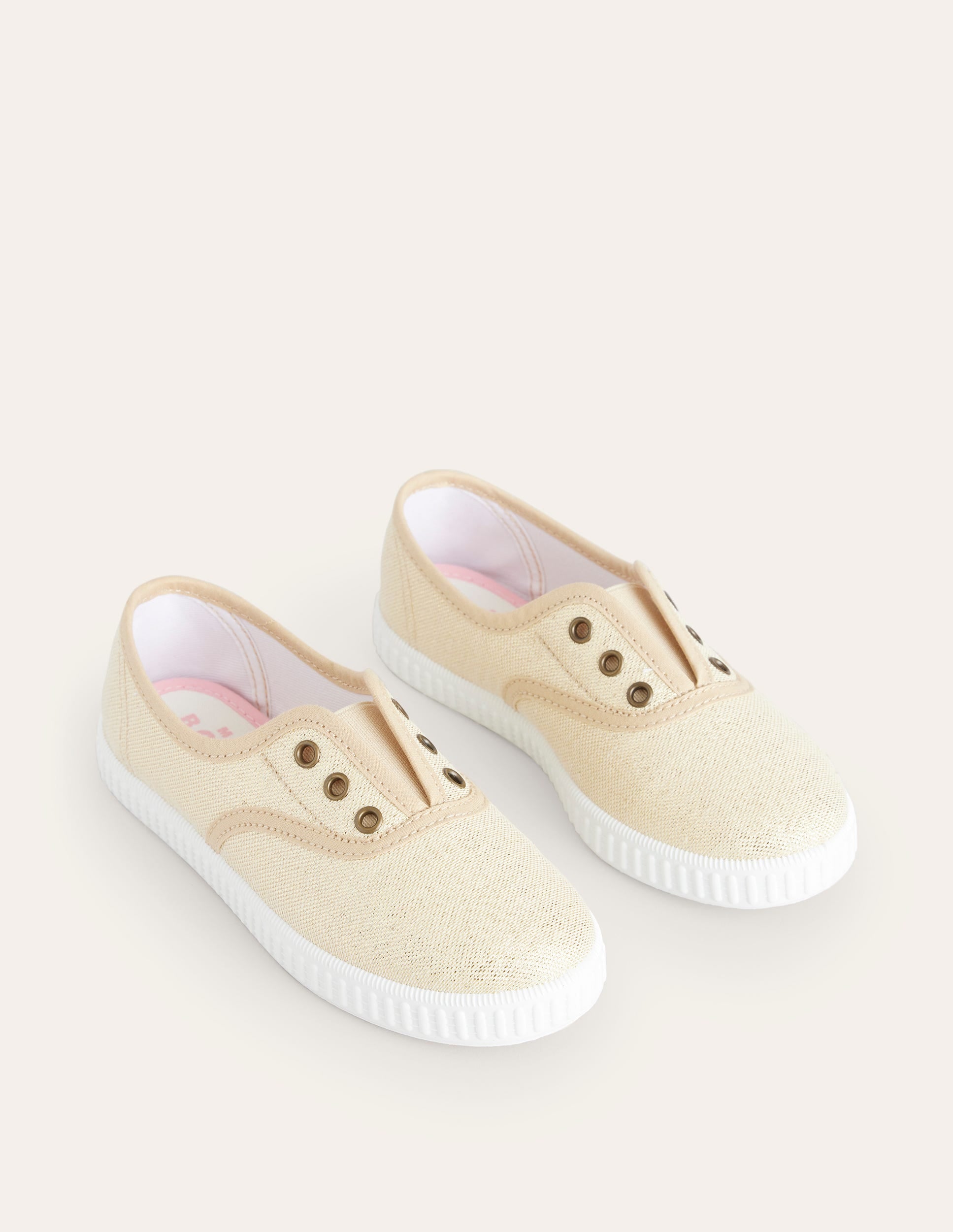 Laceless Canvas Pull-ons-Gold-2