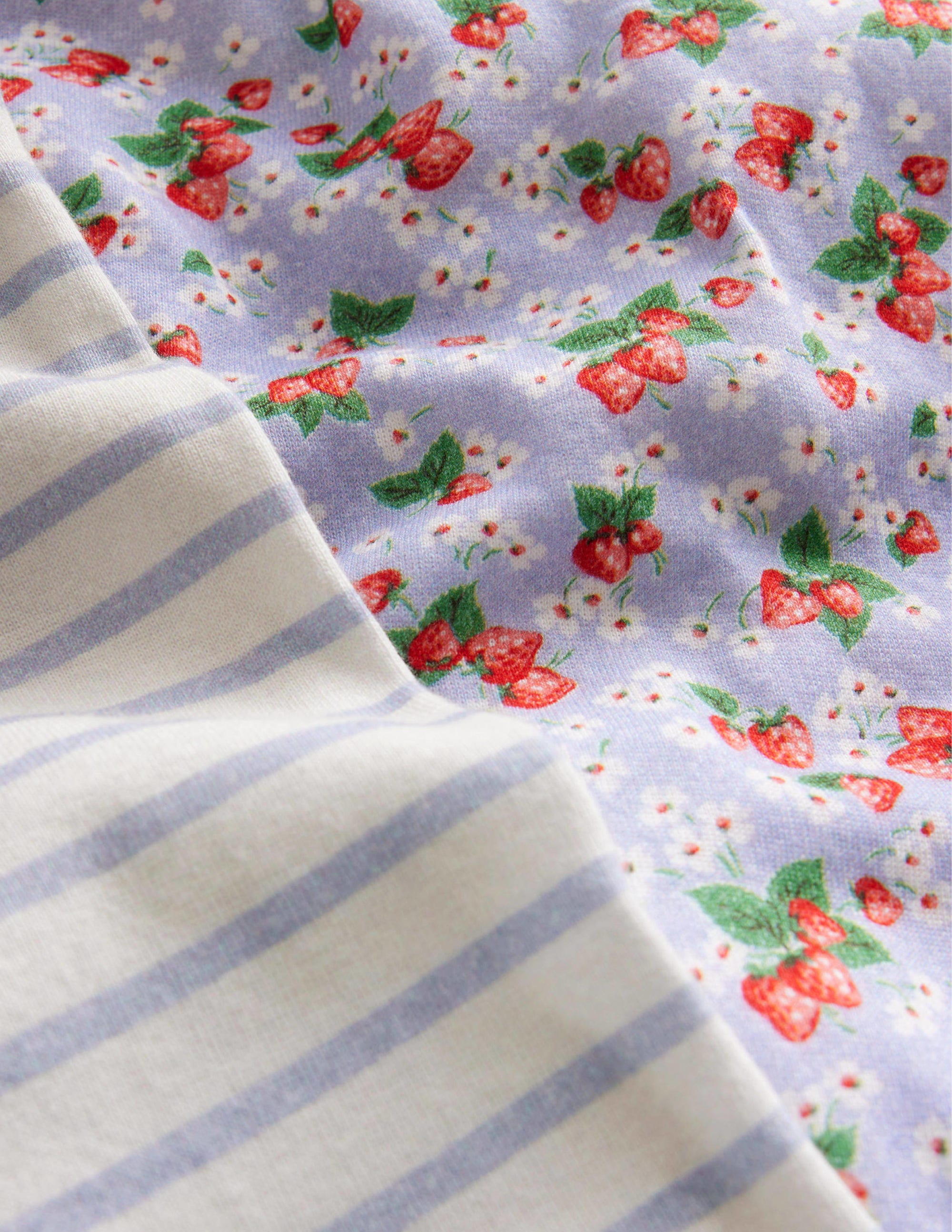 Twin Pack Short John Pajamas-Surf Blue Floral - Image 3