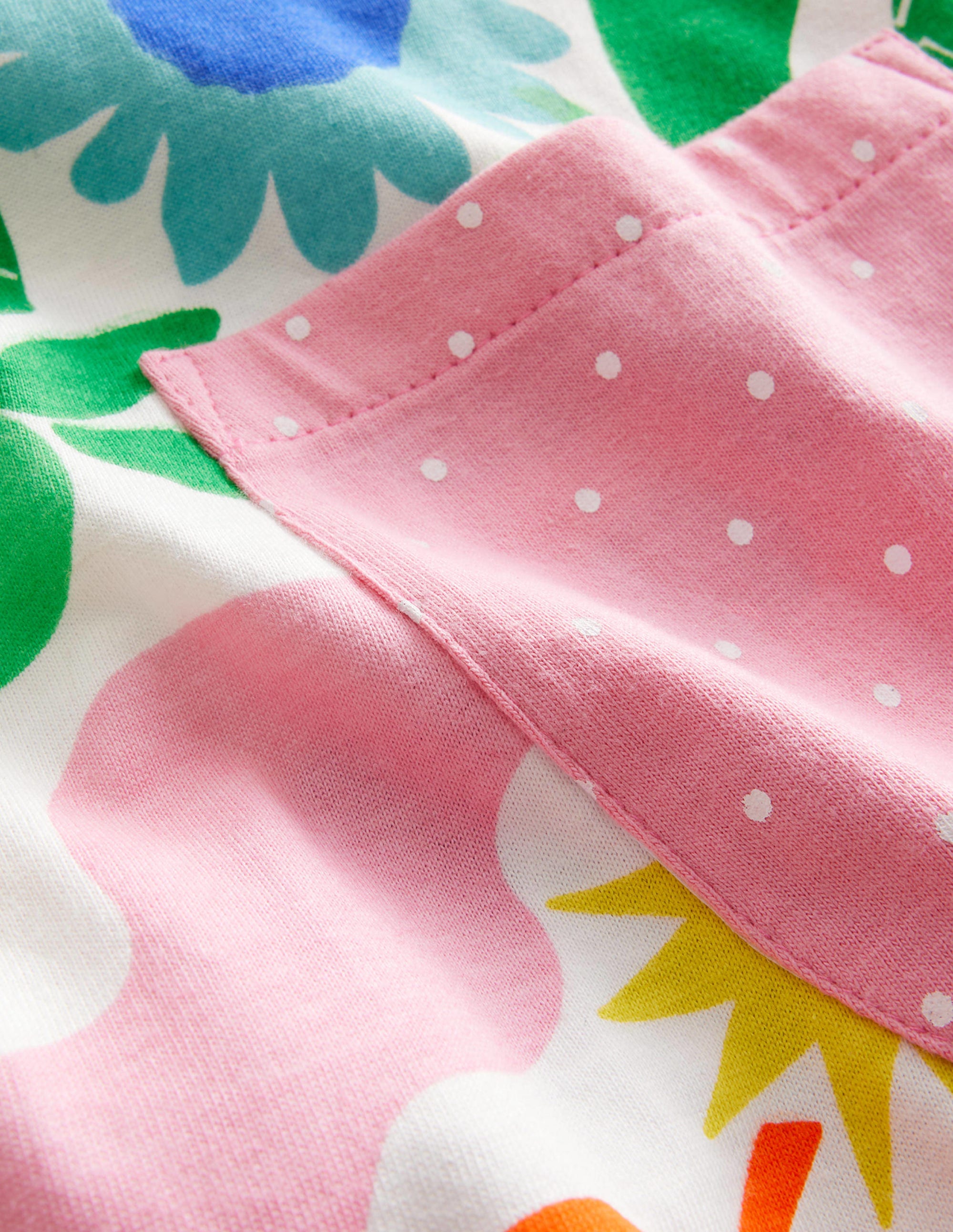 Short-sleeved Printed Tunic-Multi Holiday Floral - Image 3