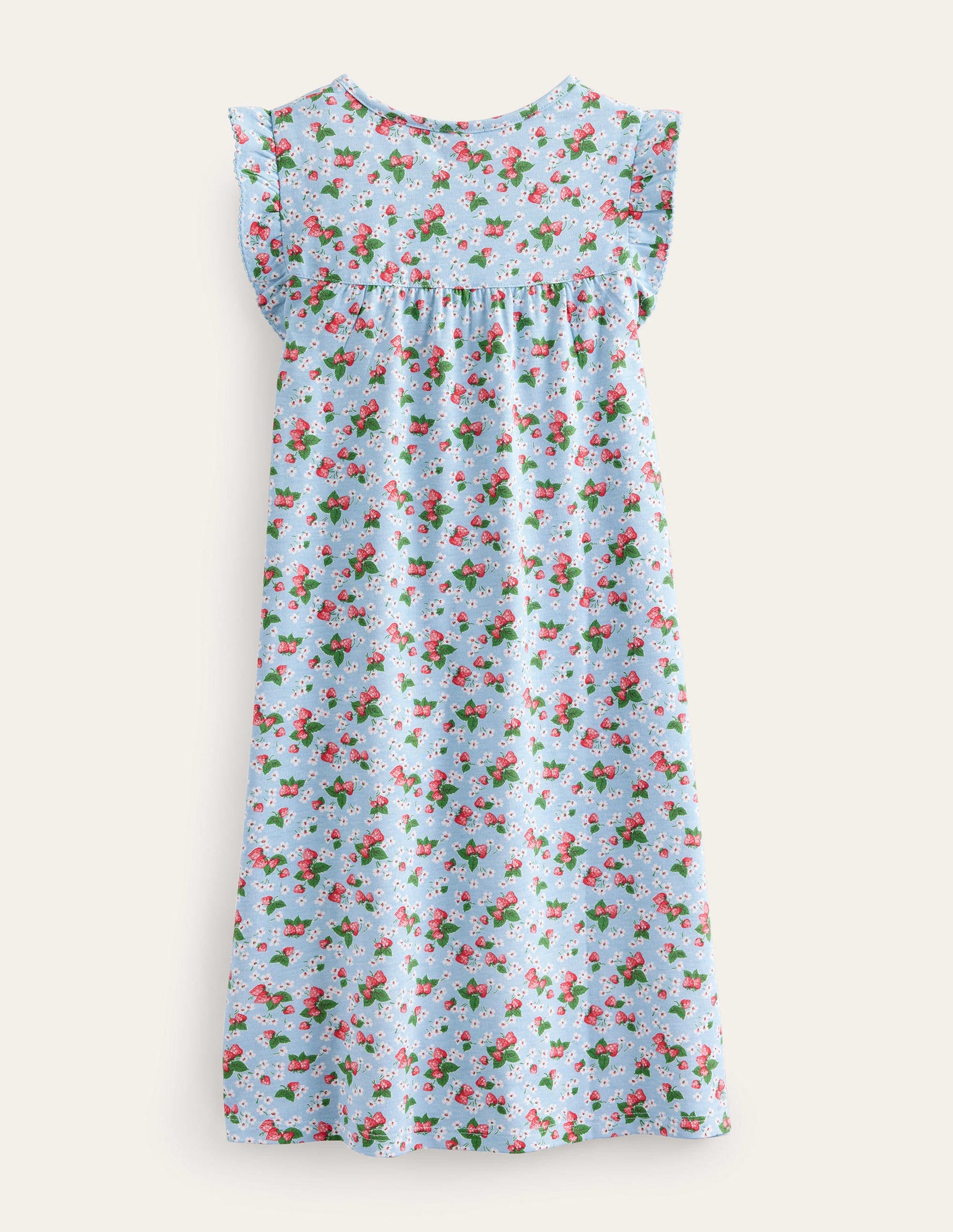 Printed Nightgown-Surf Blue Strawberries-2