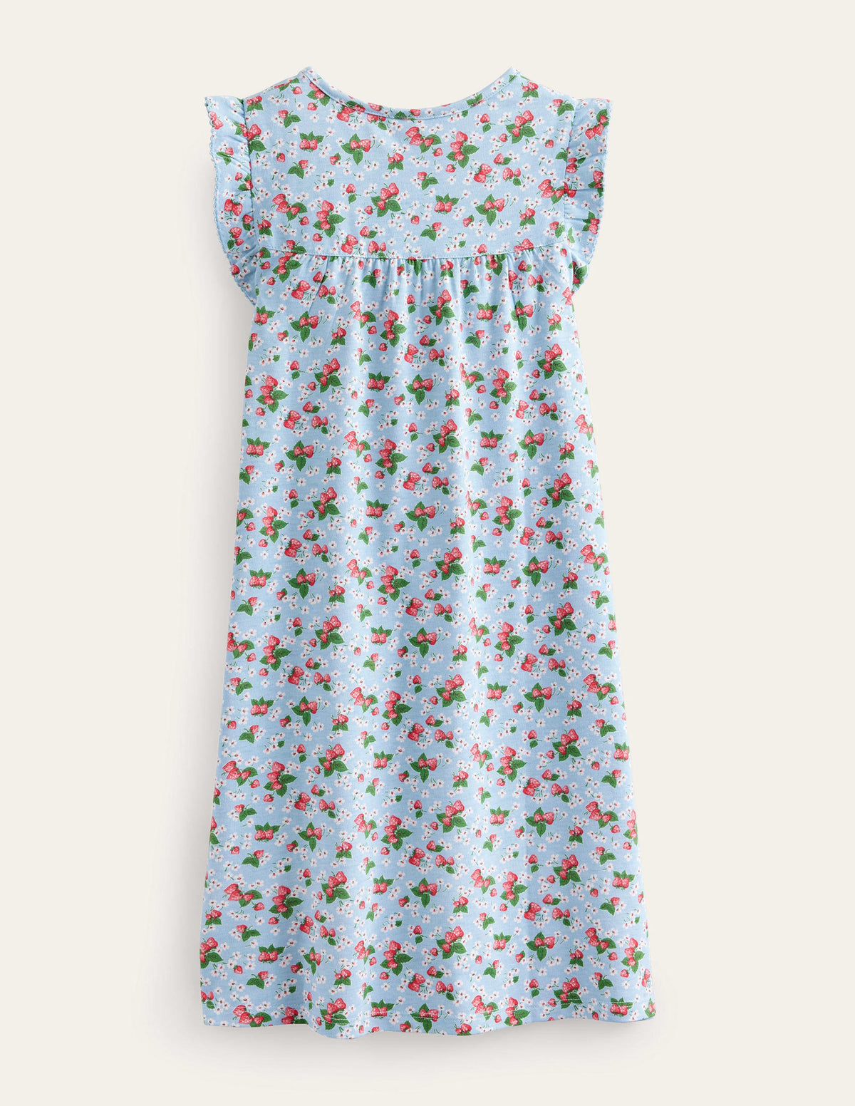 Printed Nightgown-Surf Blue Strawberries - Image 2