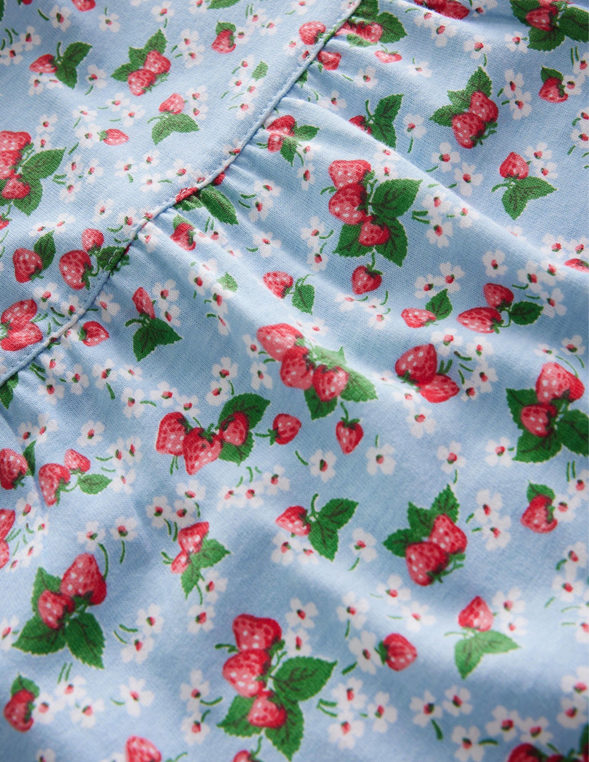 Printed Nightgown-Surf Blue Strawberries-3