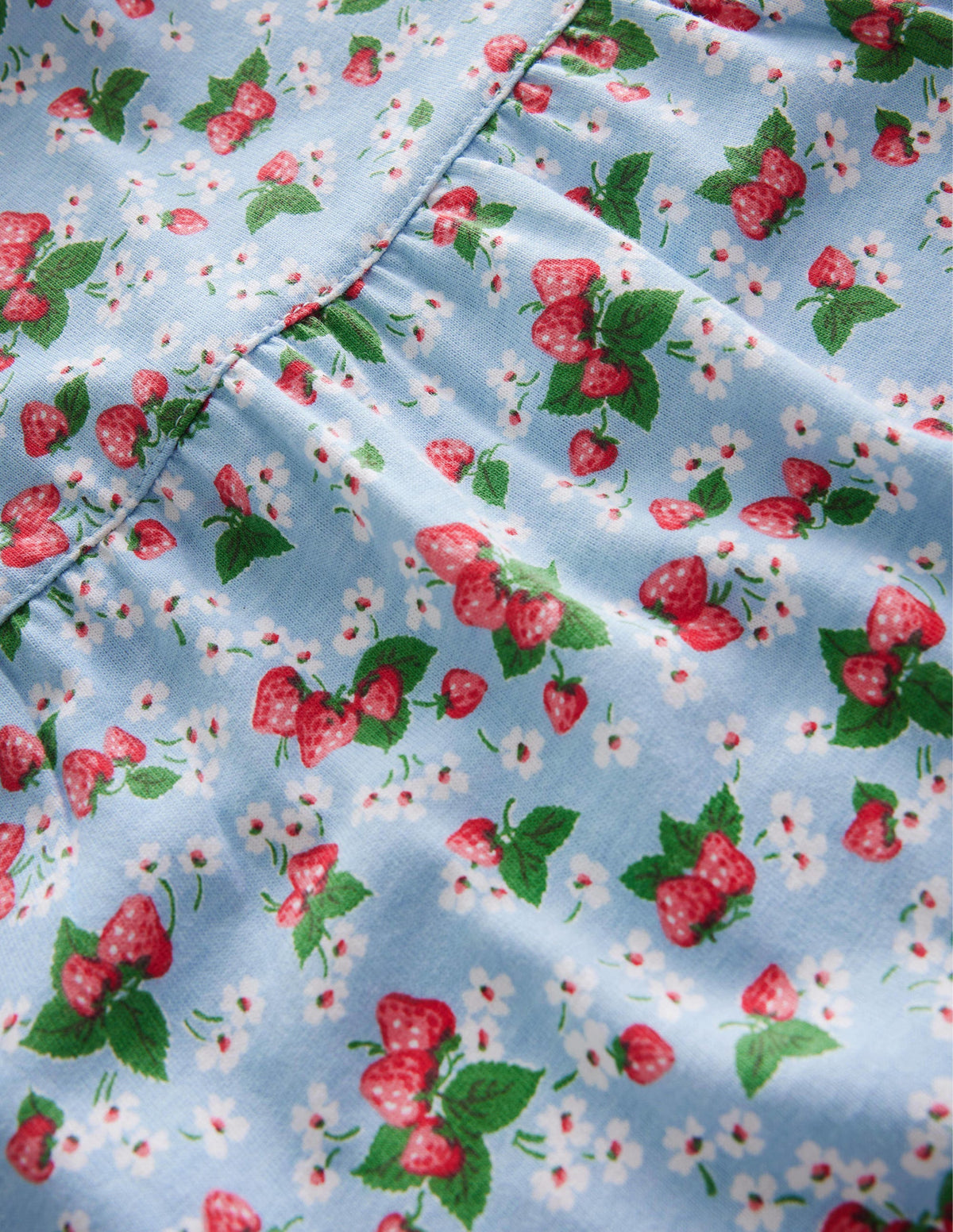 Printed Nightgown-Surf Blue Strawberries - Image 3