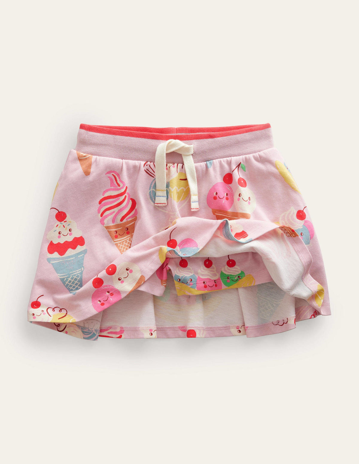 Printed Jersey Skort-Pink Ice Creams - Image 4