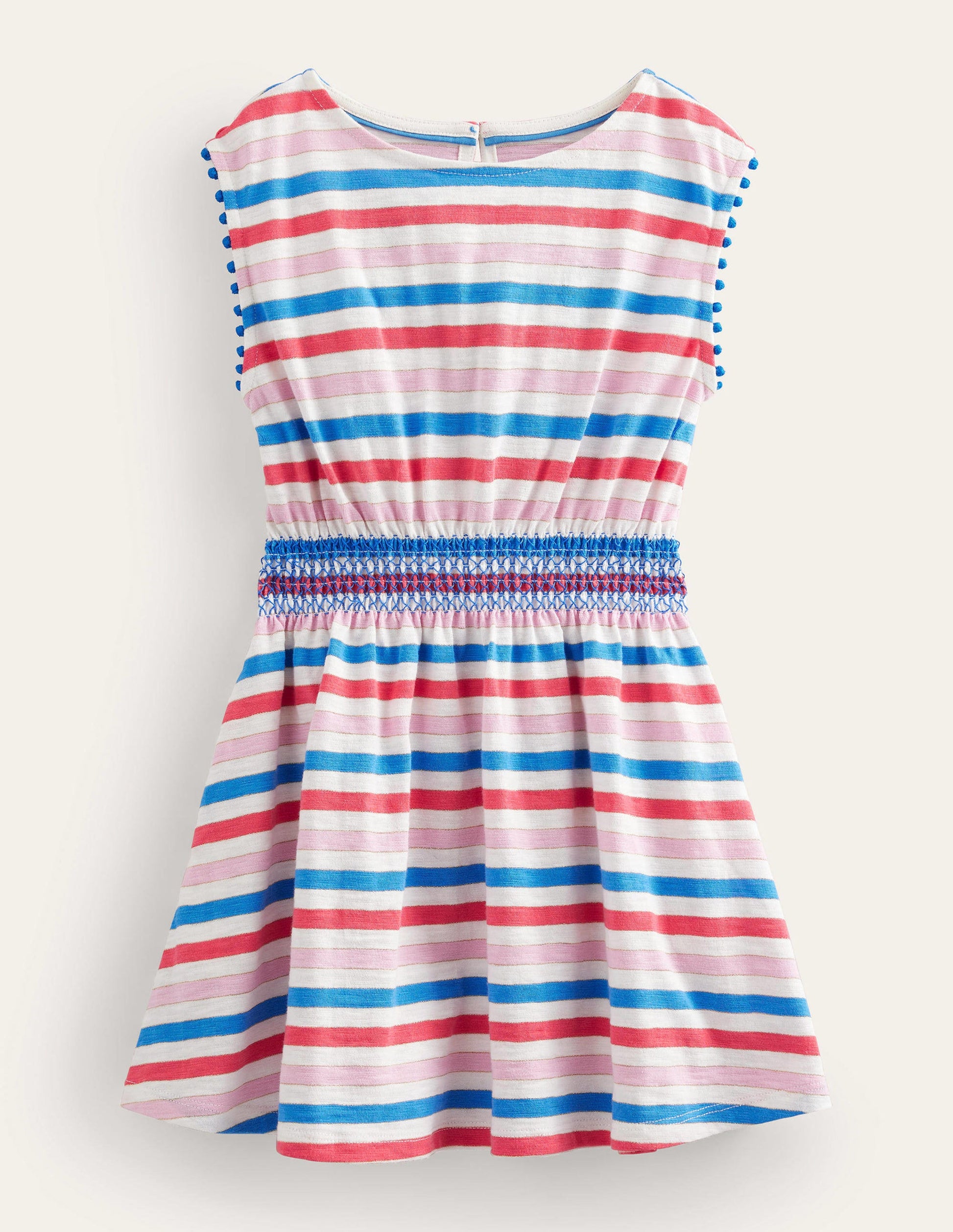 Vacation Printed Cotton Dress-Strawberry Tart Red/Lilac Pink-1