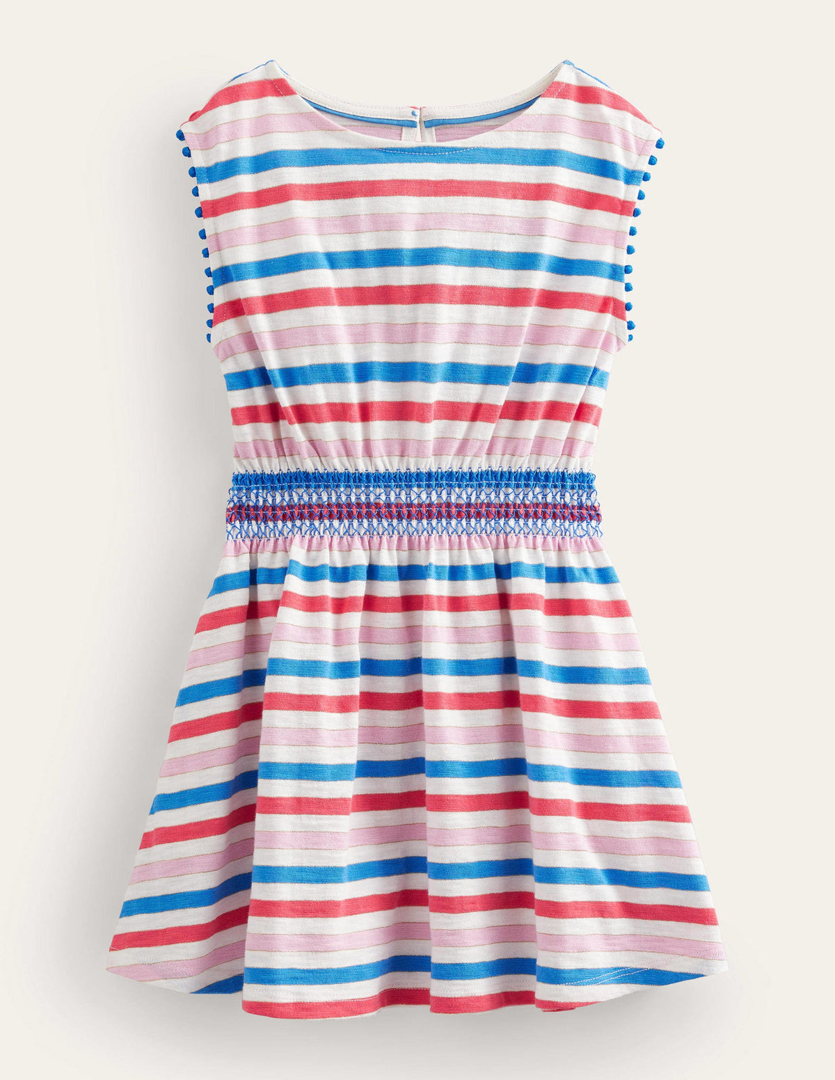 Vacation Printed Cotton Dress-Strawberry Tart Red/Lilac Pink - Image 1