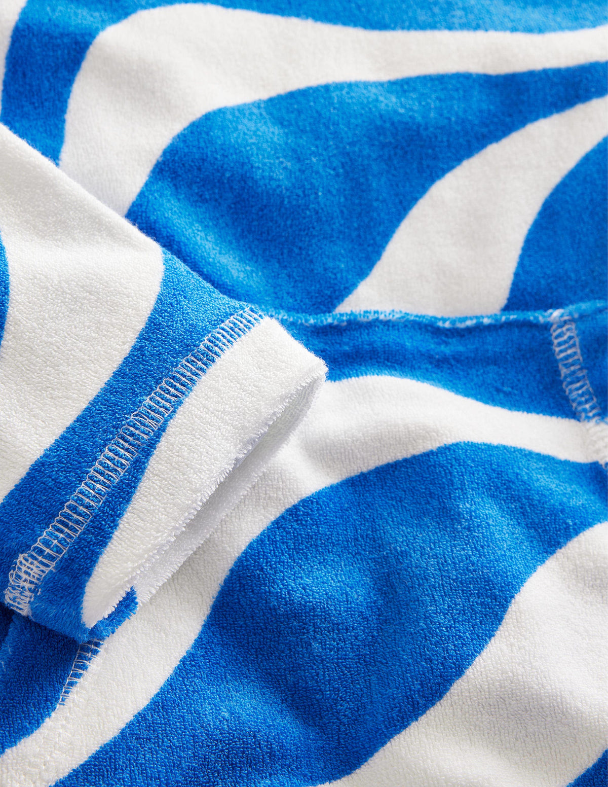 Pattern Towelling Beach Dress-Cabana Blue Waves - Image 3