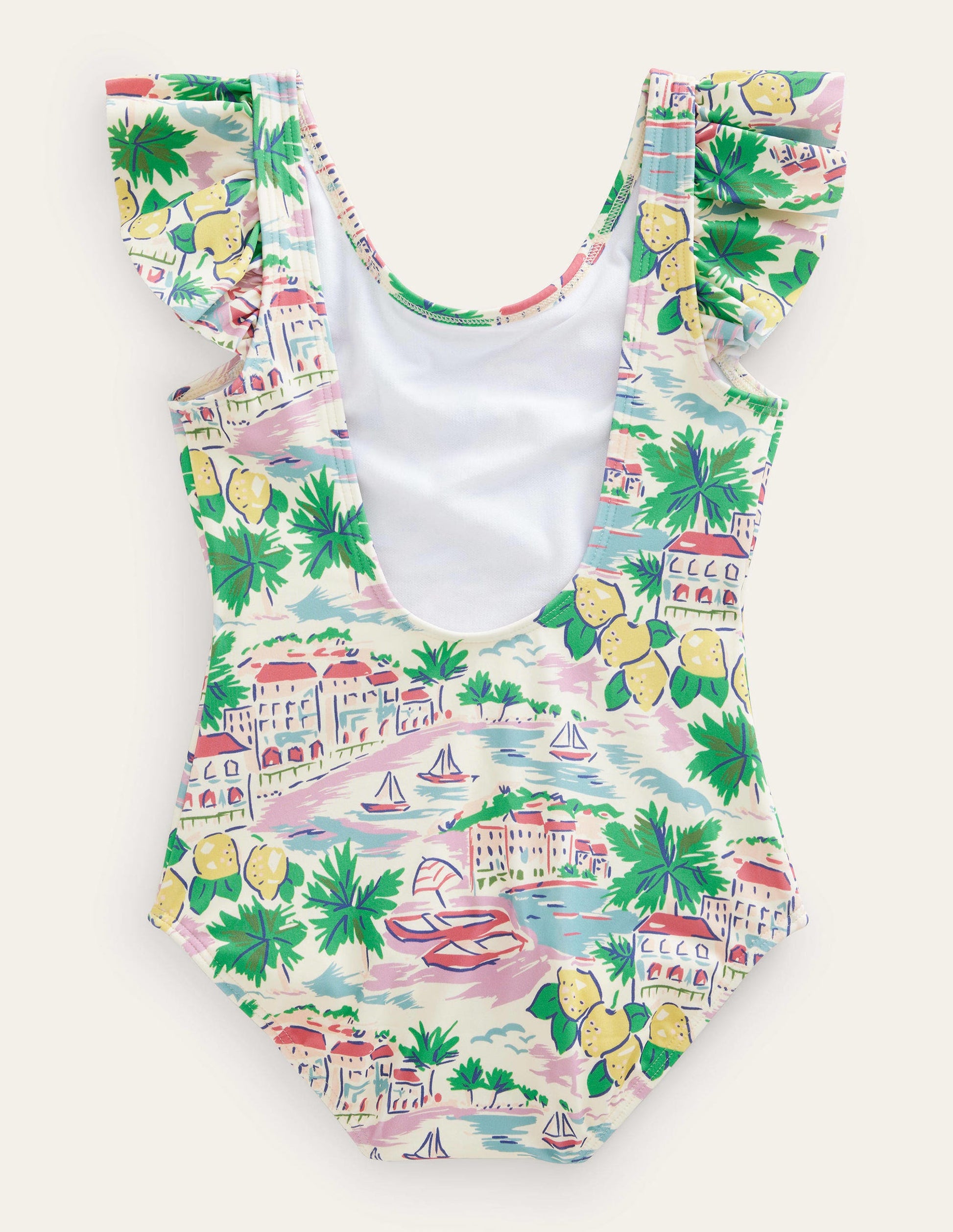 Flutter Sleeve Swimsuit-Multi Scene-2