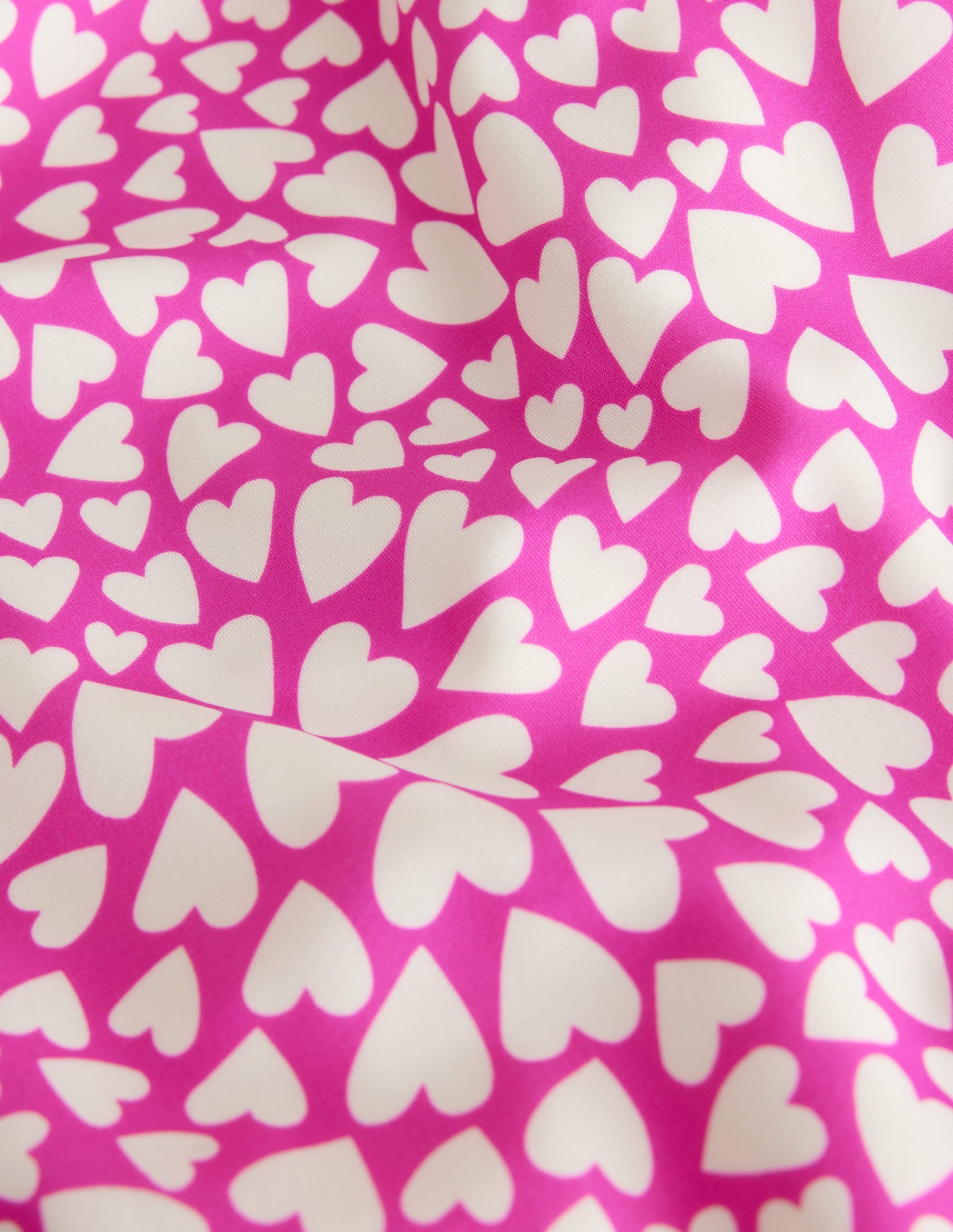 Flutter Sleeve Swimsuit-Ivory, Shocking Pink Hearts-3