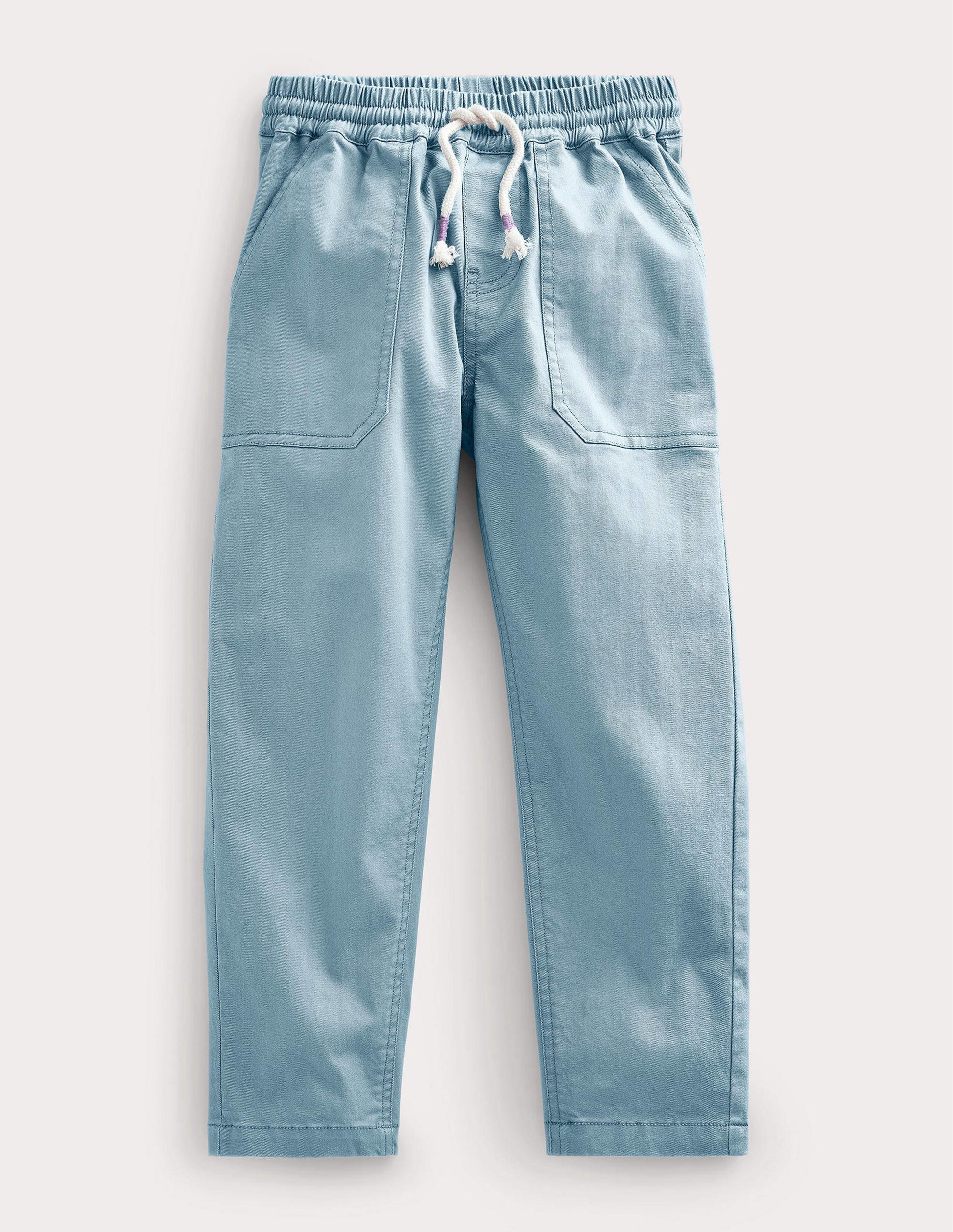 Pull-On Twill Pants-Soft Bluebell-1