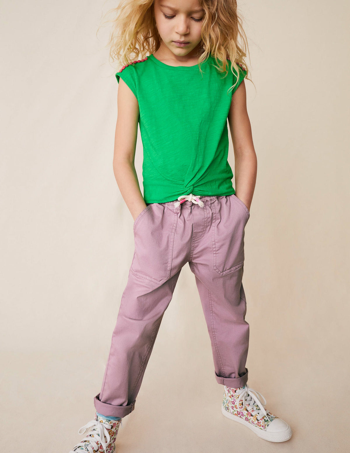 Pull-On Twill Pants-Soft Bluebell - Image 4