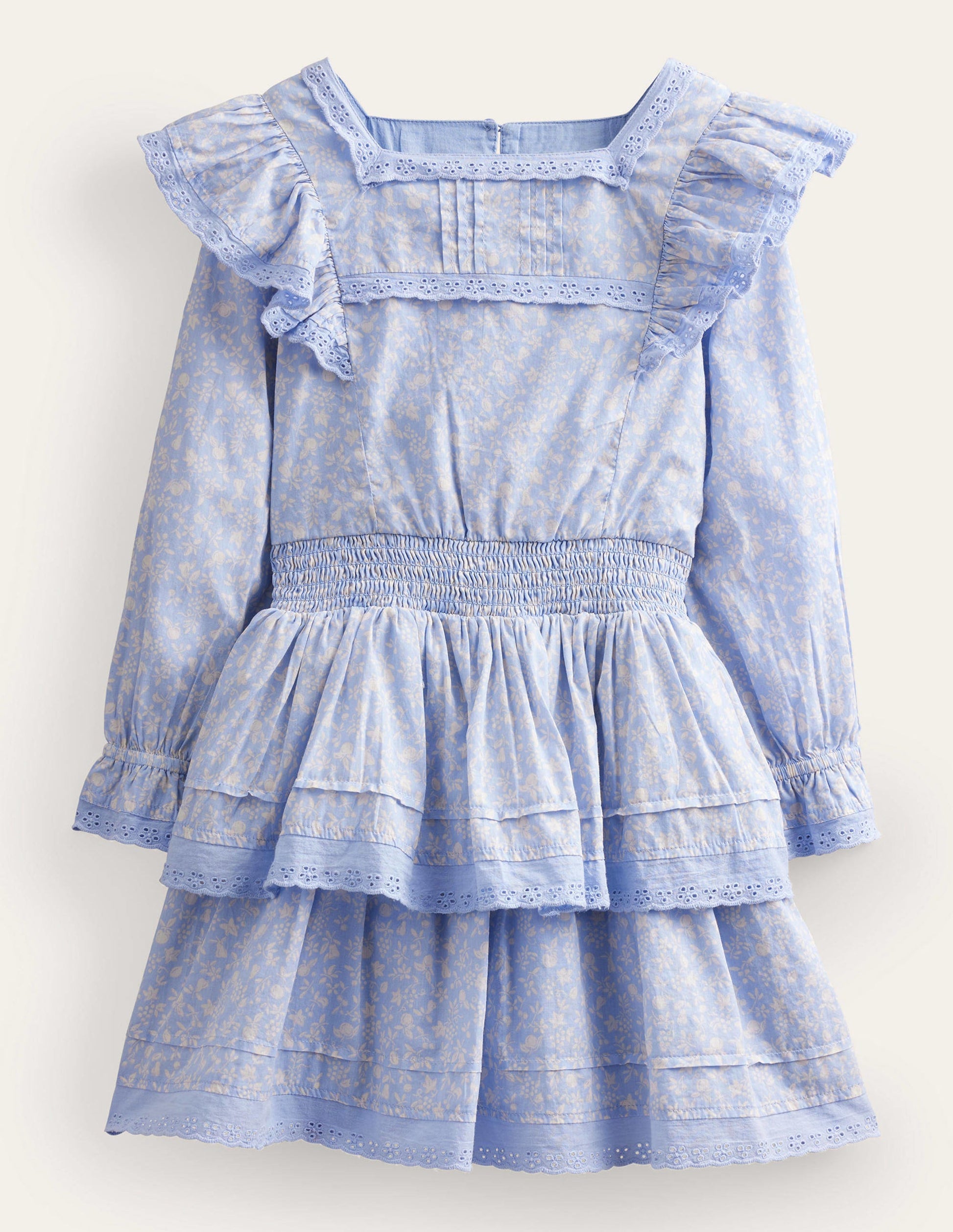 Woven Lace Dress-Brunnera Blue-1